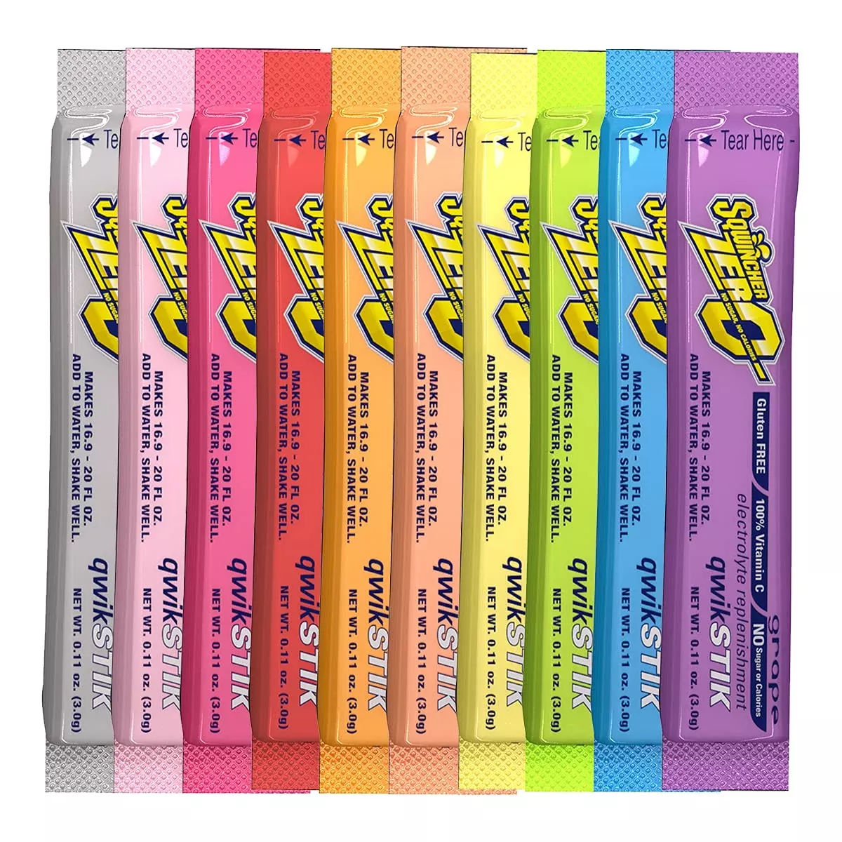 sqwincher-zero-10-flavor-qwik-stik-assorted-case-500-sugar-free-electrolyte-powd Sqwincher Zero 10 Flavor Qwik Stik Assorted (Case Of 500) Sugar-Free Electrolyte Powdered Beverage Mix