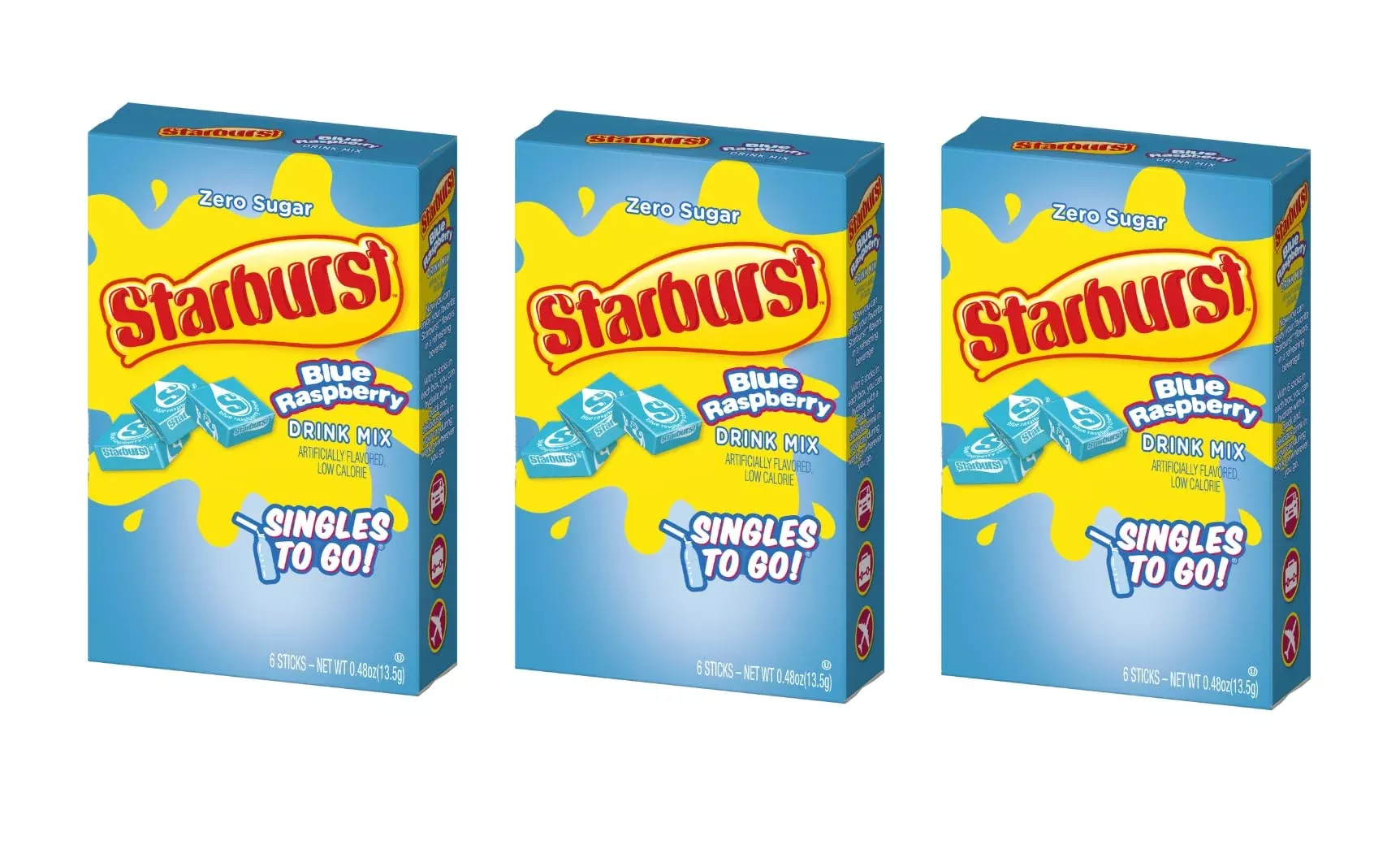 starburst-singles-to-go-zero-sugar-drink-mix-blue-raspberry-6-ct-per-box-pack-3 Starburst Singles To Go Zero Sugar Drink Mix, Blue Raspberry, 6 Ct Per Box (Pack Of 3)