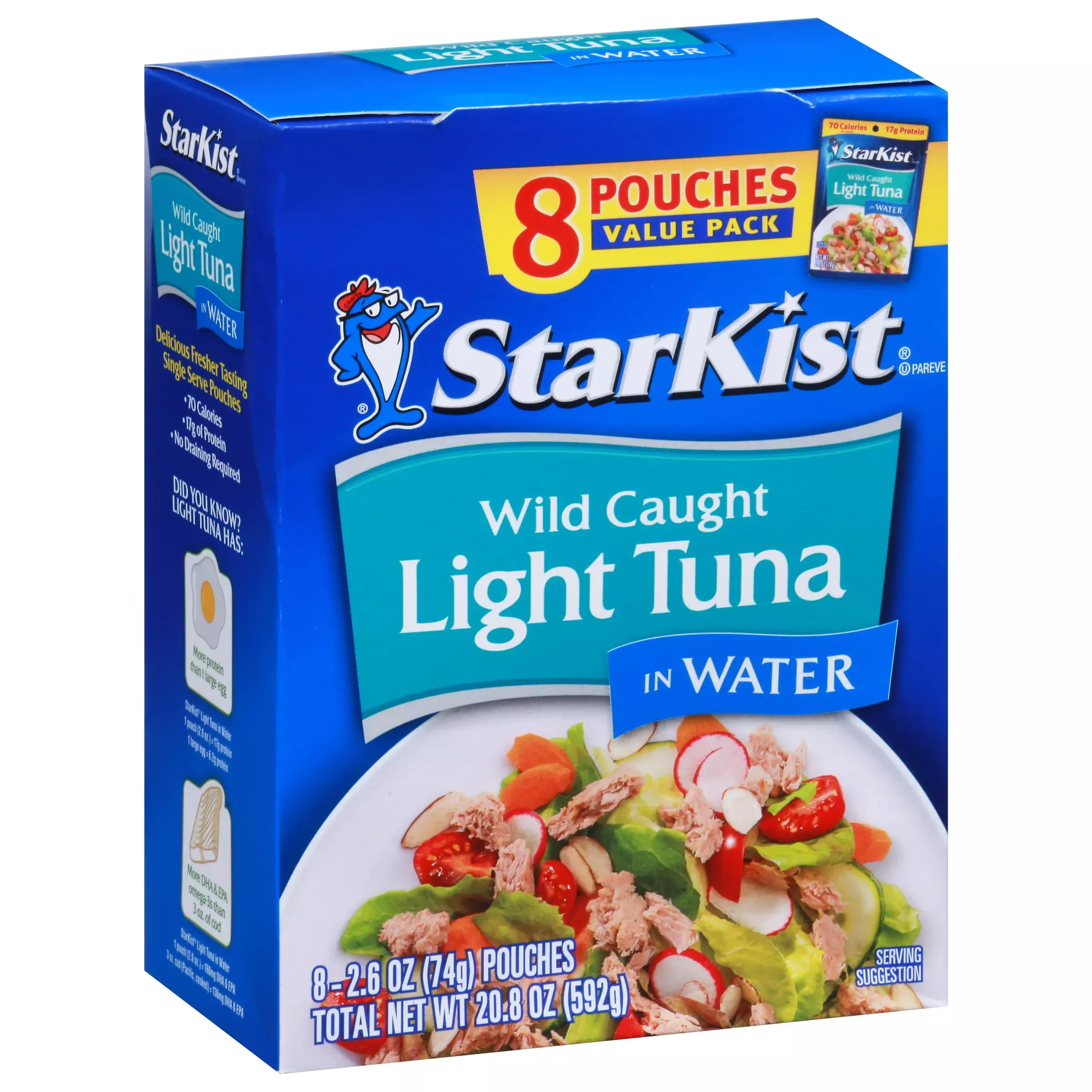 starkist-chunk-light-tuna-in-water-2-6-oz-pouch-pack-8 Starkist Chunk Light Tuna In Water - 2.6 Oz Pouch (Pack Of 8)