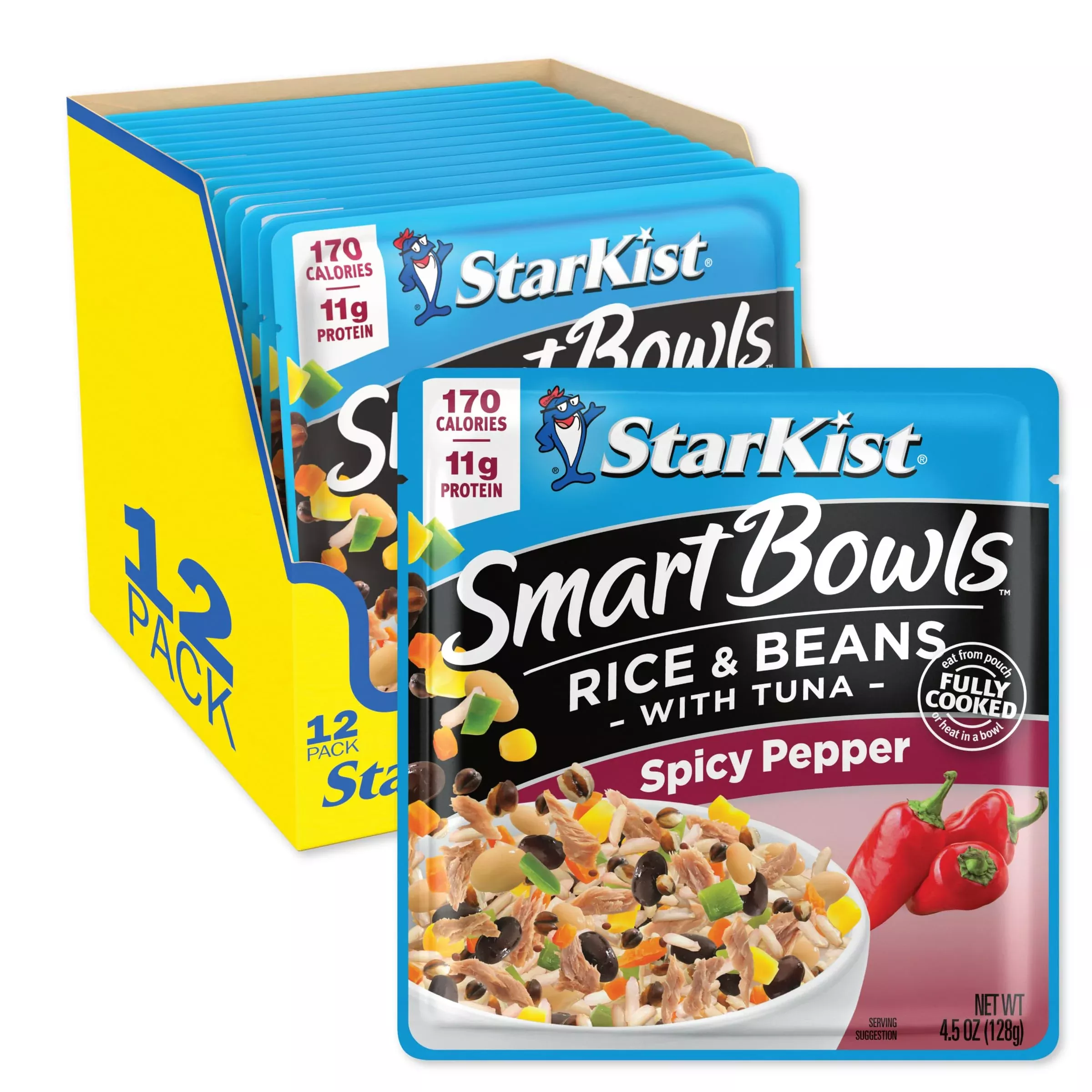 starkist-smart-bowls-spicy-pepper-4-5-oz-pouch-pack-12-features-rice-beans-with- Starkist Smart Bowls Spicy Pepper, 4.5 Oz Pouch (Pack Of 12) – Features Rice & Beans With Wild Caught Light Tuna