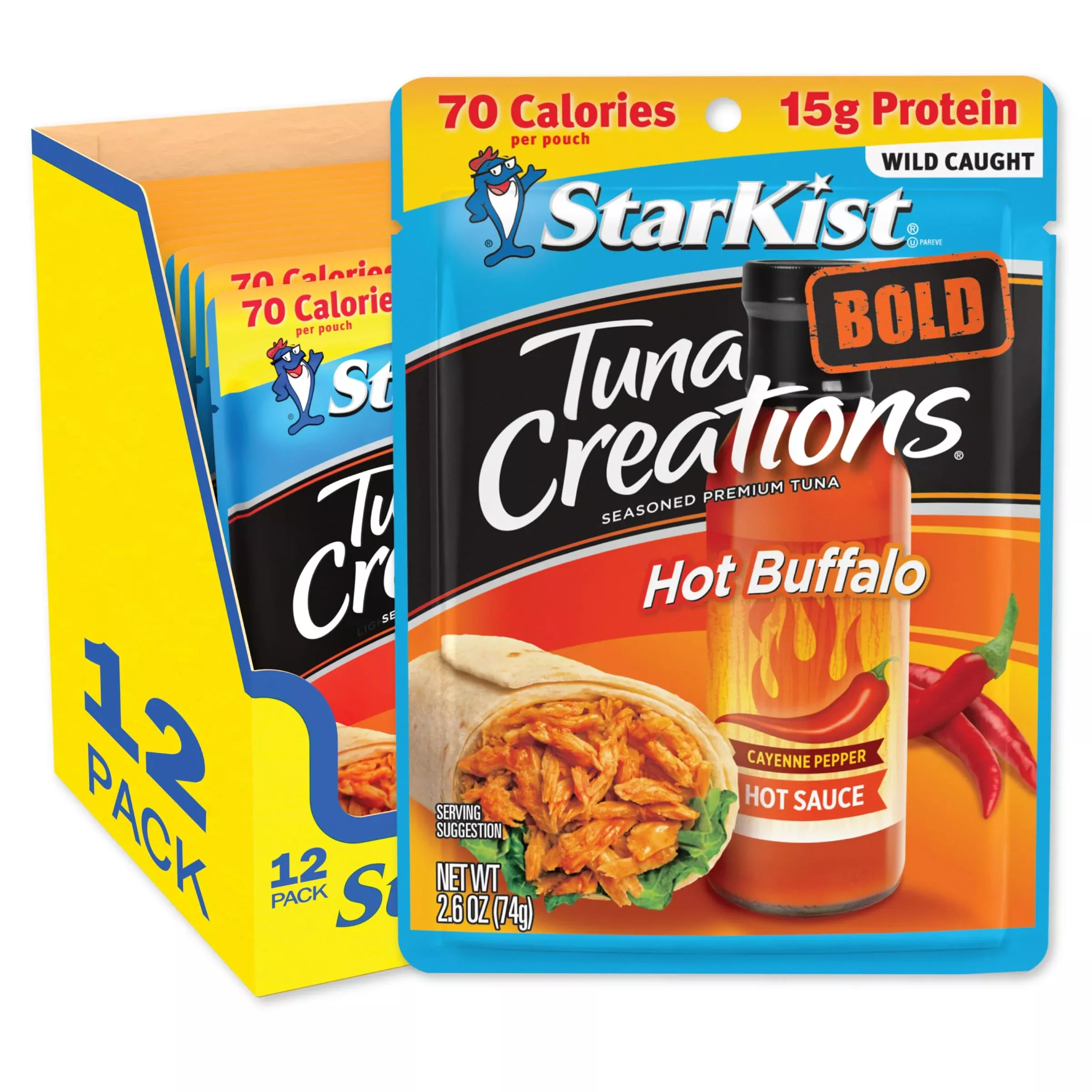 starkist-tuna-creations-bold-hot-buffalo-style-2-6-oz-pack-12 Starkist Tuna Creations Bold Hot Buffalo Style, 2.6 Oz, Pack Of 12