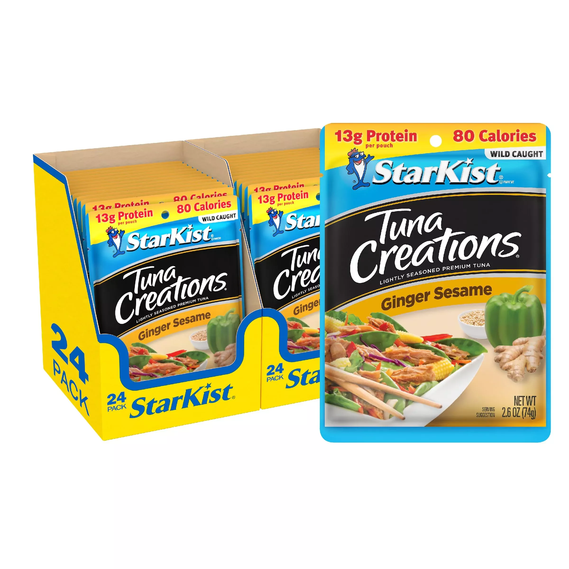 starkist-tuna-creations-ginger-sesame-2-6-oz-pack-24 Starkist Tuna Creations Ginger Sesame, 2.6 Oz, Pack Of 24