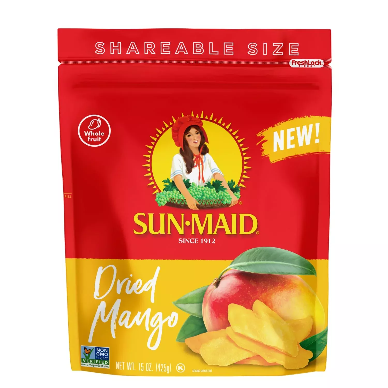 sun-maid-dried-mangos-15-oz-resealable-bag-dried-mango-slices-dried-fruit-snack- Sun-Maid Dried Mangos - 15 Oz Resealable Bag - Dried Mango Slices - Dried Fruit Snack For Lunches, Snacks, And Natural Sweeteners (Pack Of 1)