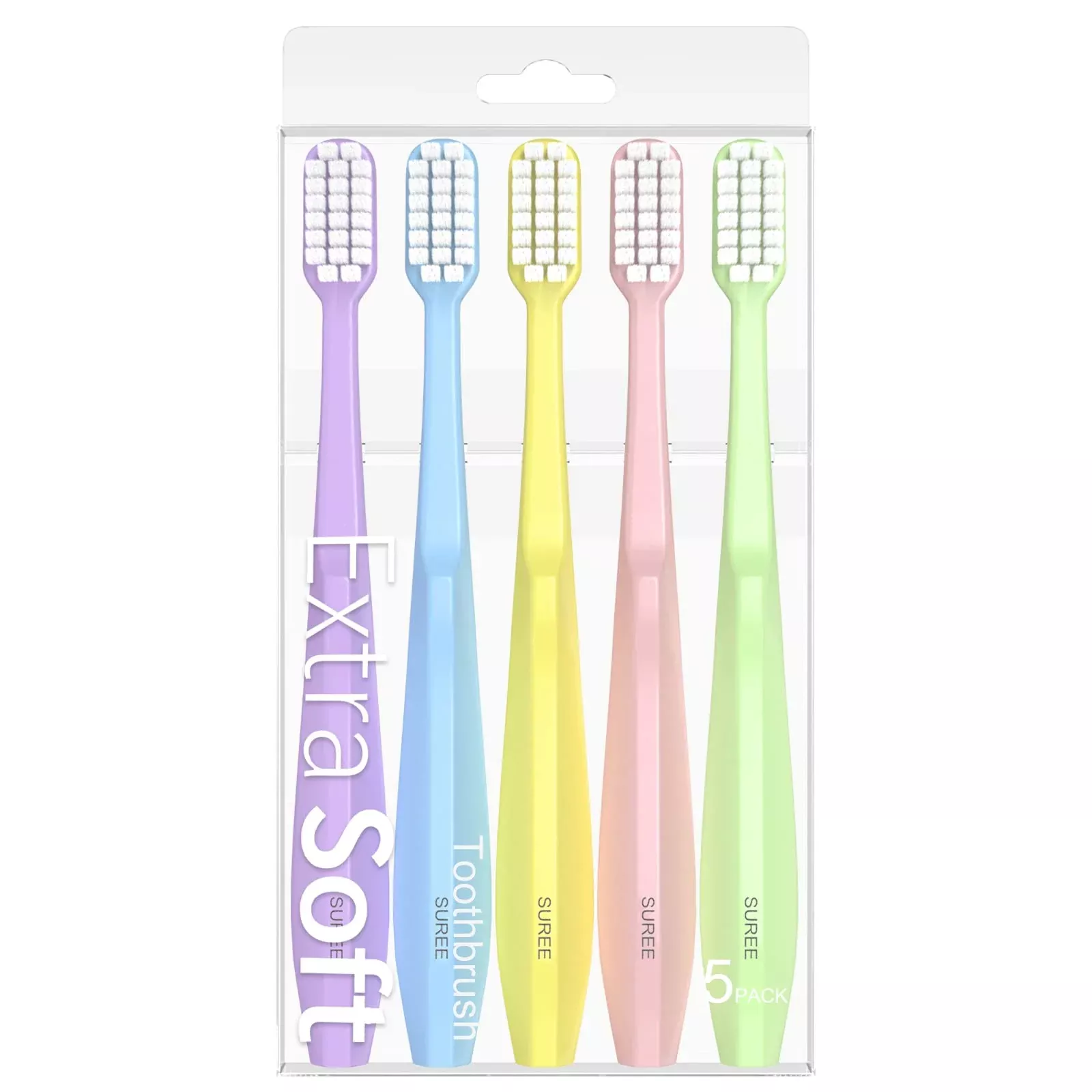 suree-extra-soft-toothbrush-sensitive-teeth-gums-5-pack-ultra-soft-toothbrush-wi Suree Extra Soft Toothbrush For Sensitive Teeth And Gums (5 Pack), Ultra Soft Toothbrush With 10000 Micro Nano Bristles For Adul