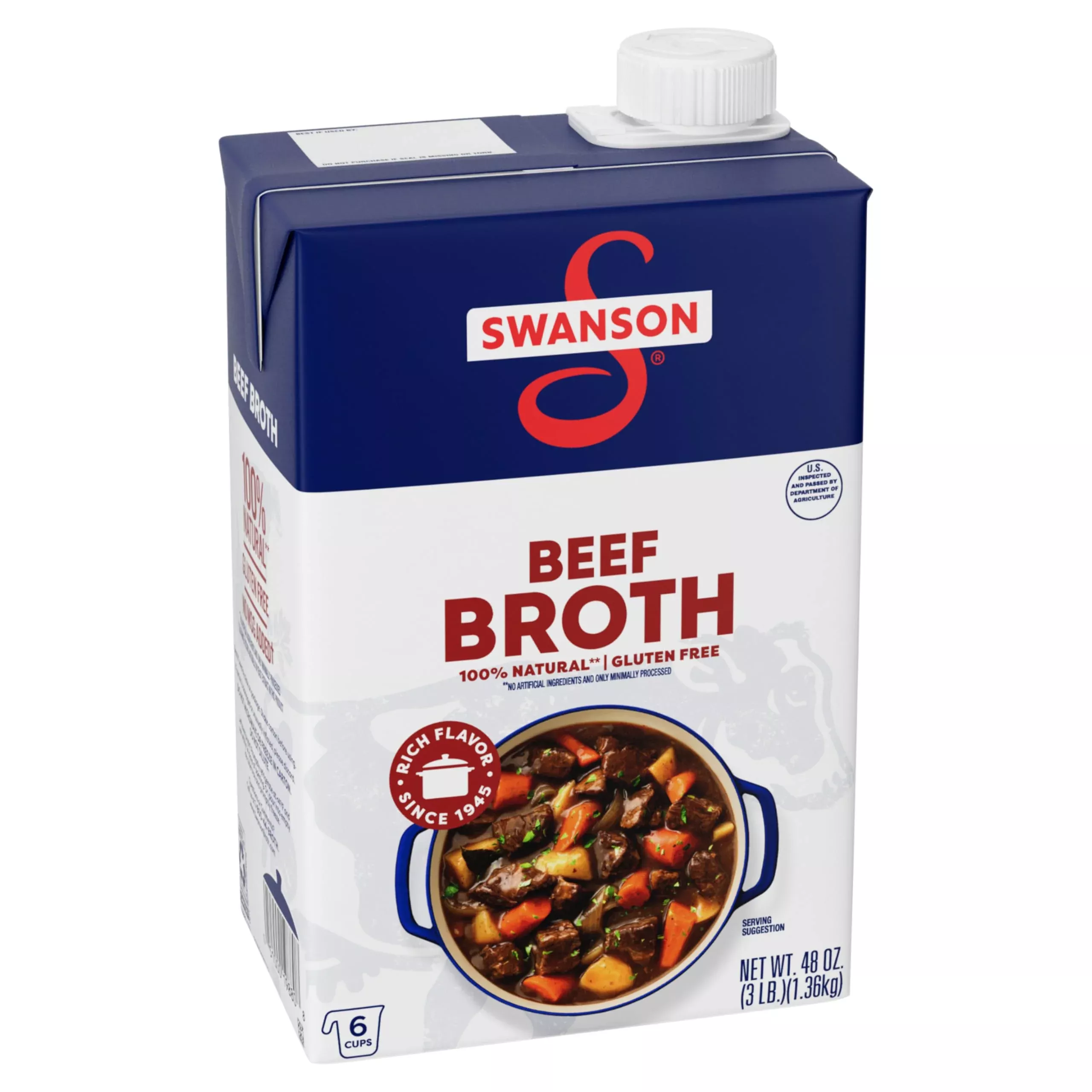swanson-100-natural-beef-broth-48-oz-carton Swanson 100% Natural Beef Broth, 48 Oz Carton
