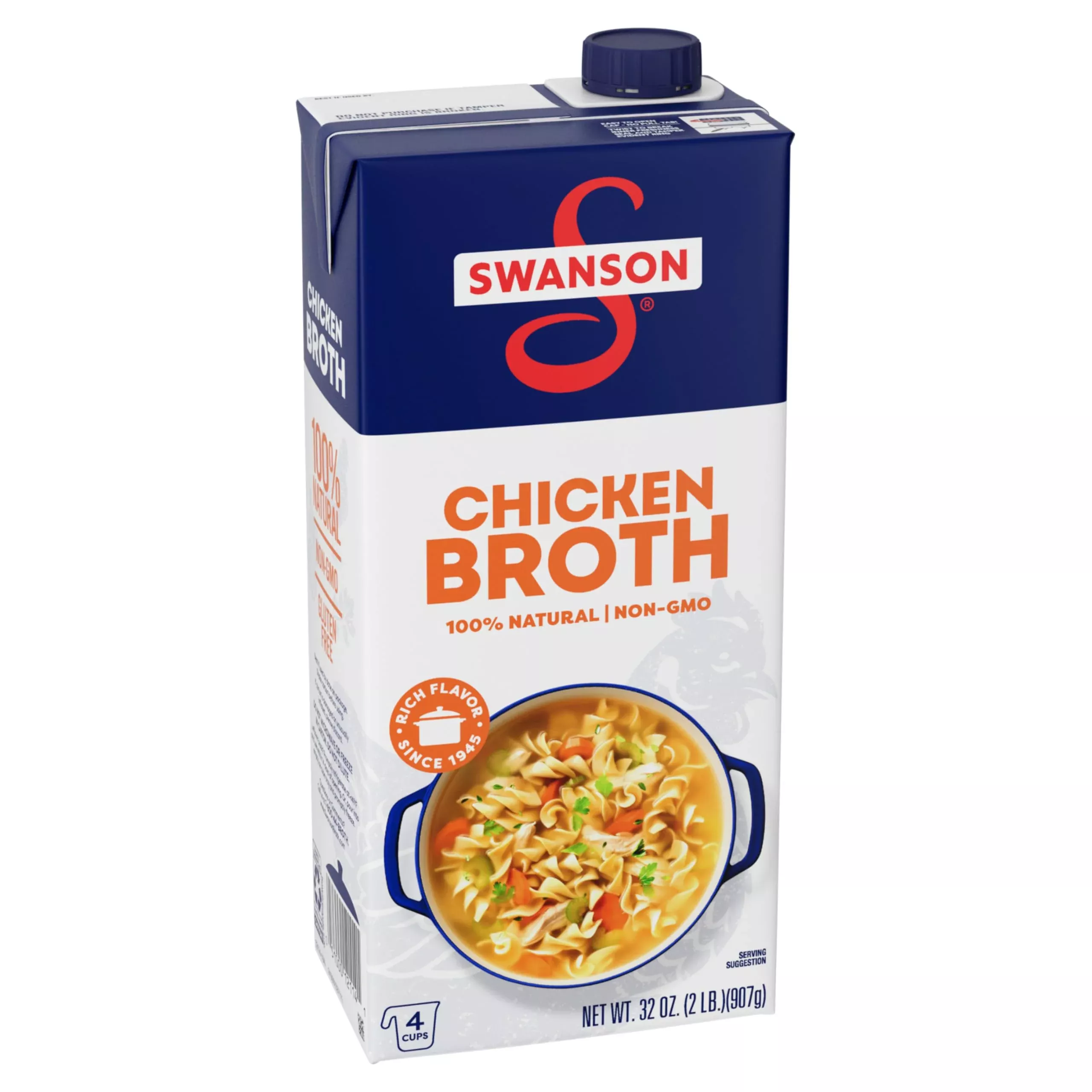 swanson-100-natural-chicken-broth-32-oz-carton Swanson 100% Natural Chicken Broth, 32 Oz Carton