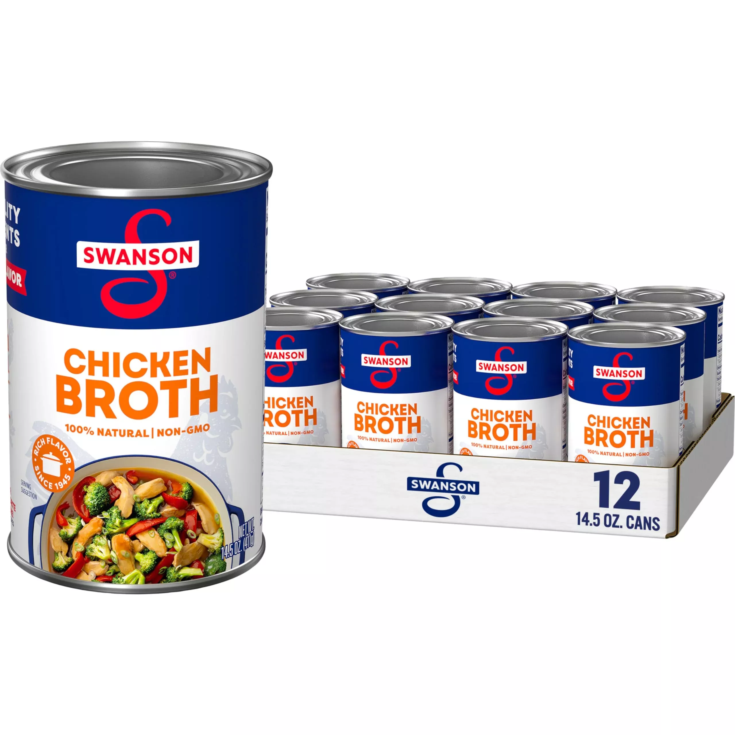 swanson-100-natural-gluten-free-chicken-broth-14-5-oz-can-pack-12 Swanson 100% Natural, Gluten-Free Chicken Broth, 14.5 Oz Can (Pack Of 12)