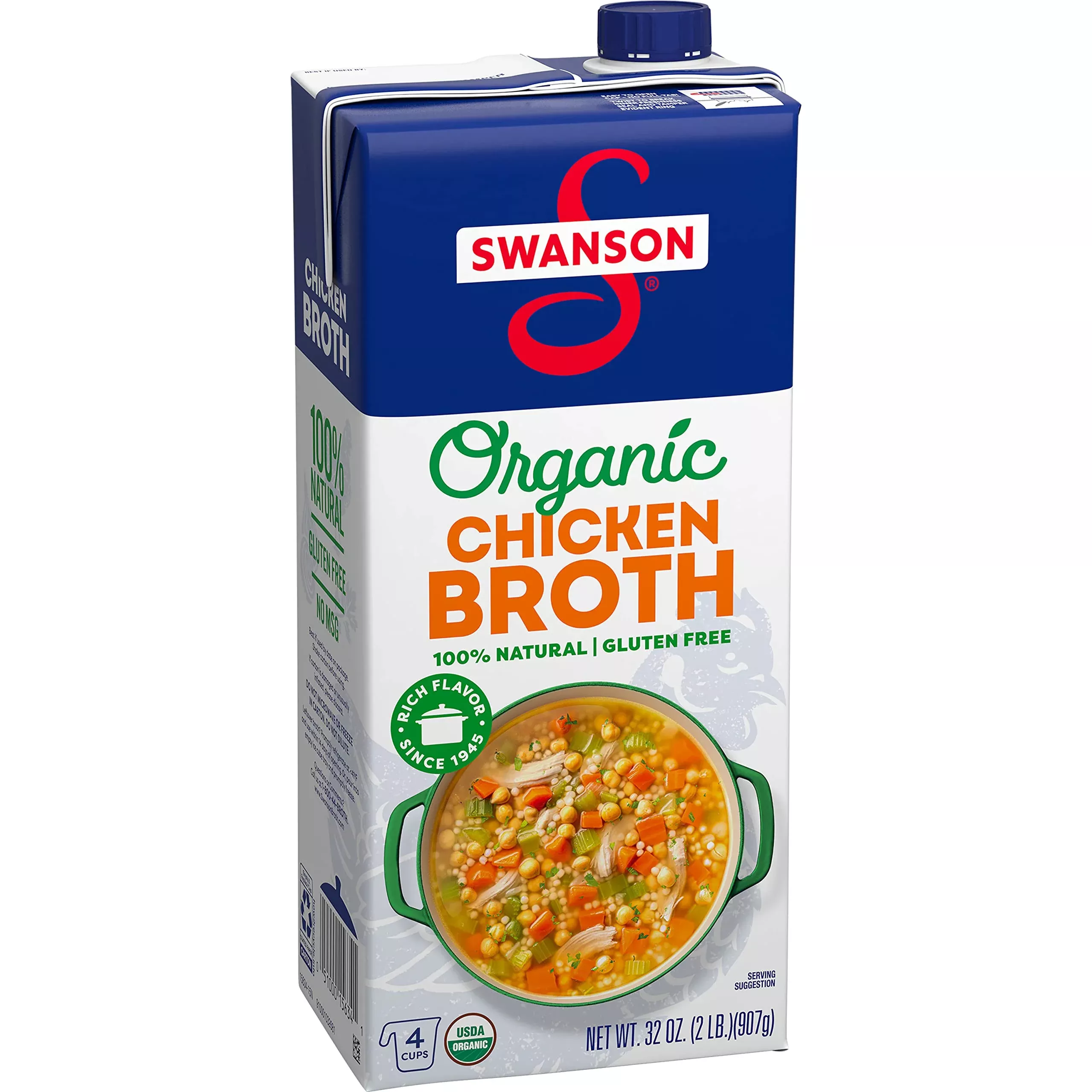 swanson-100-natural-organic-chicken-broth-32-oz-carton-pack-12 Swanson 100% Natural Organic Chicken Broth, 32 Oz Carton (Pack Of 12)