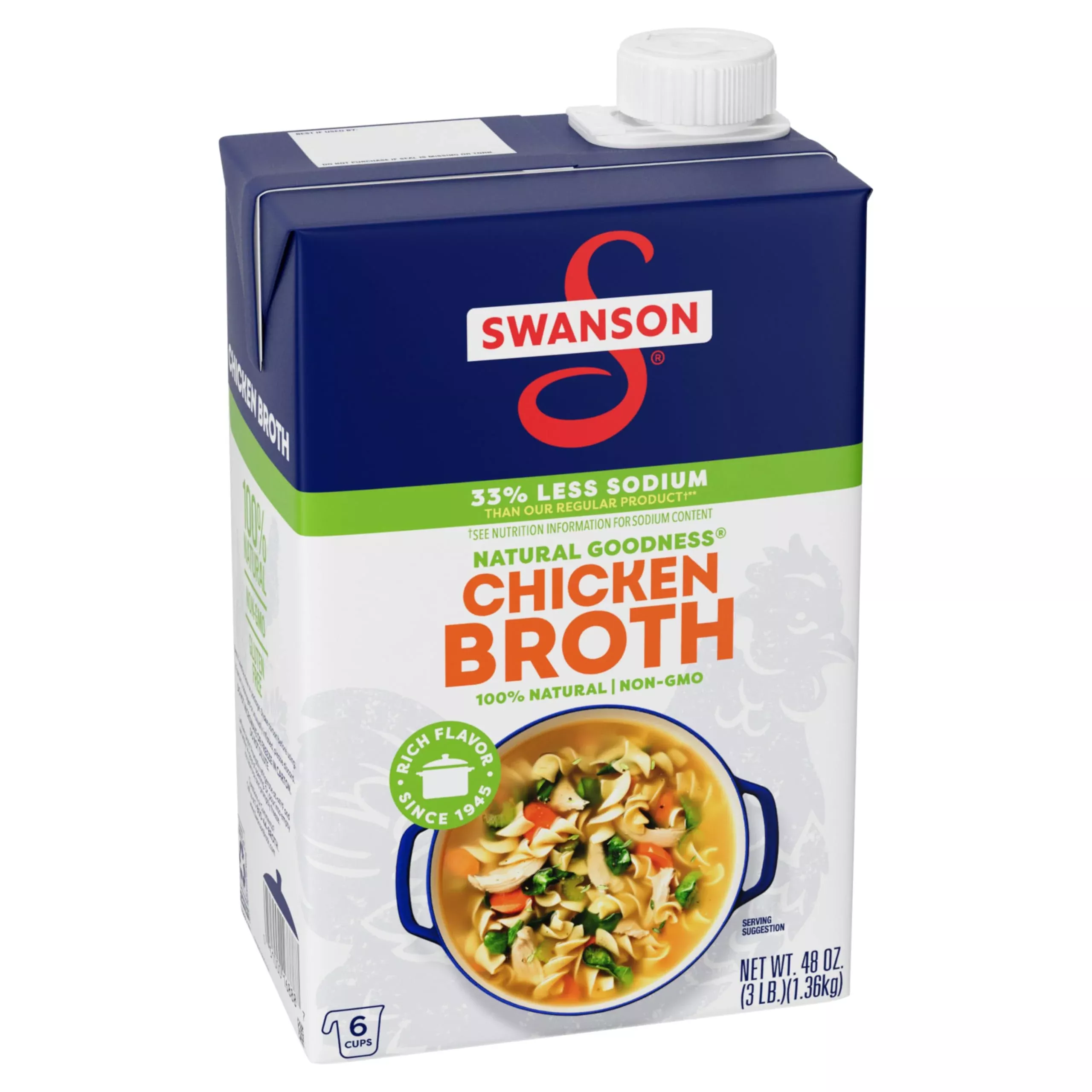 swanson-natural-goodness-chicken-broth-48-oz-carton Swanson Natural Goodness Chicken Broth, 48 Oz Carton