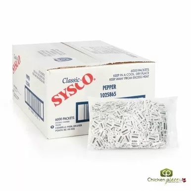 sysco-classic-pepper-pack-6-case-1000ct-convenient-single-serving-size Sysco Classic Pepper Pack (6/Case) 1000CT- Convenient Single Serving Size