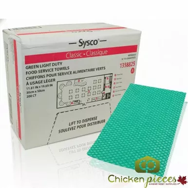 sysco-classic-towel-wiper-green-light-duty-200-case-high-absorbency-quick-drying Sysco Classic Towel Wiper Green Light Duty (200/Case) High Absorbency, Quick Drying