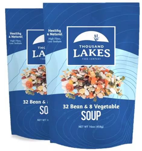 thousand-lakes-32-bean-8-vegetable-dry-soup-mix-2-pack-16-ounces-2-pounds-total Thousand Lakes 32 Bean And 8 Vegetable Dry Soup Mix - 2-Pack 16 Ounces (2 Pounds Total)