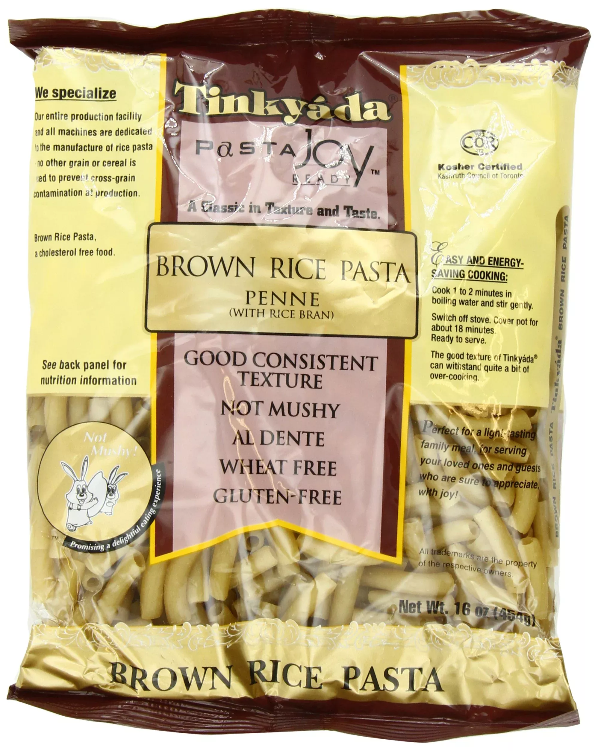 tinkyada-brown-rice-pasta-penne-16-ounce-pack-6 Tinkyada Brown Rice Pasta, Penne, 16-Ounce (Pack Of 6)