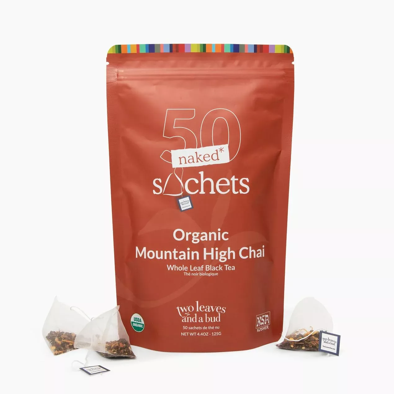 two-leaves-bud-organic-mountain-high-chai-tea-bags-whole-leaf-black-tea-spices-i Two Leaves And A Bud Organic Mountain High Chai Tea Bags, Whole Leaf Black Tea And Spices In Unwrapped Sachets, Add Milk And Sweetener Or Drink Plain, 50 Count (Pack Of 1)