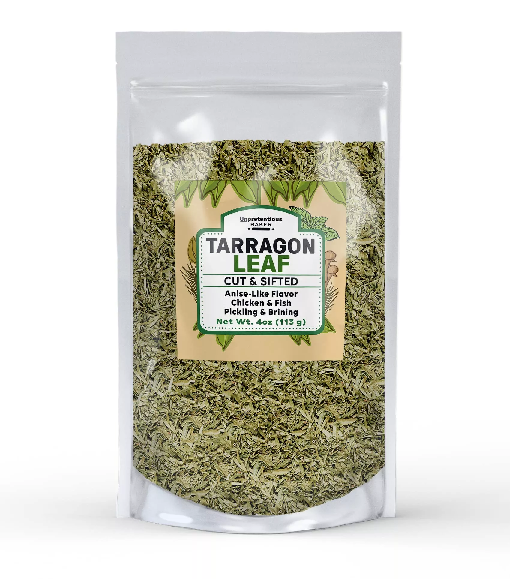 unpretentious-tarragon-4-oz-cut-sifted-salads-soups-light-anise-flavor Unpretentious Tarragon, 4 Oz, Cut & Sifted, Salads & Soups, Light Anise Flavor