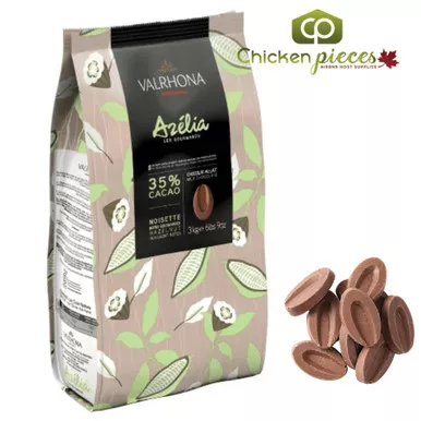 valrhona-35-azelia-milk-chocolate-couverture-3kg-6-6lbs Valrhona 35% Azelia - Milk Chocolate Couverture, 3KG/6.6LBS