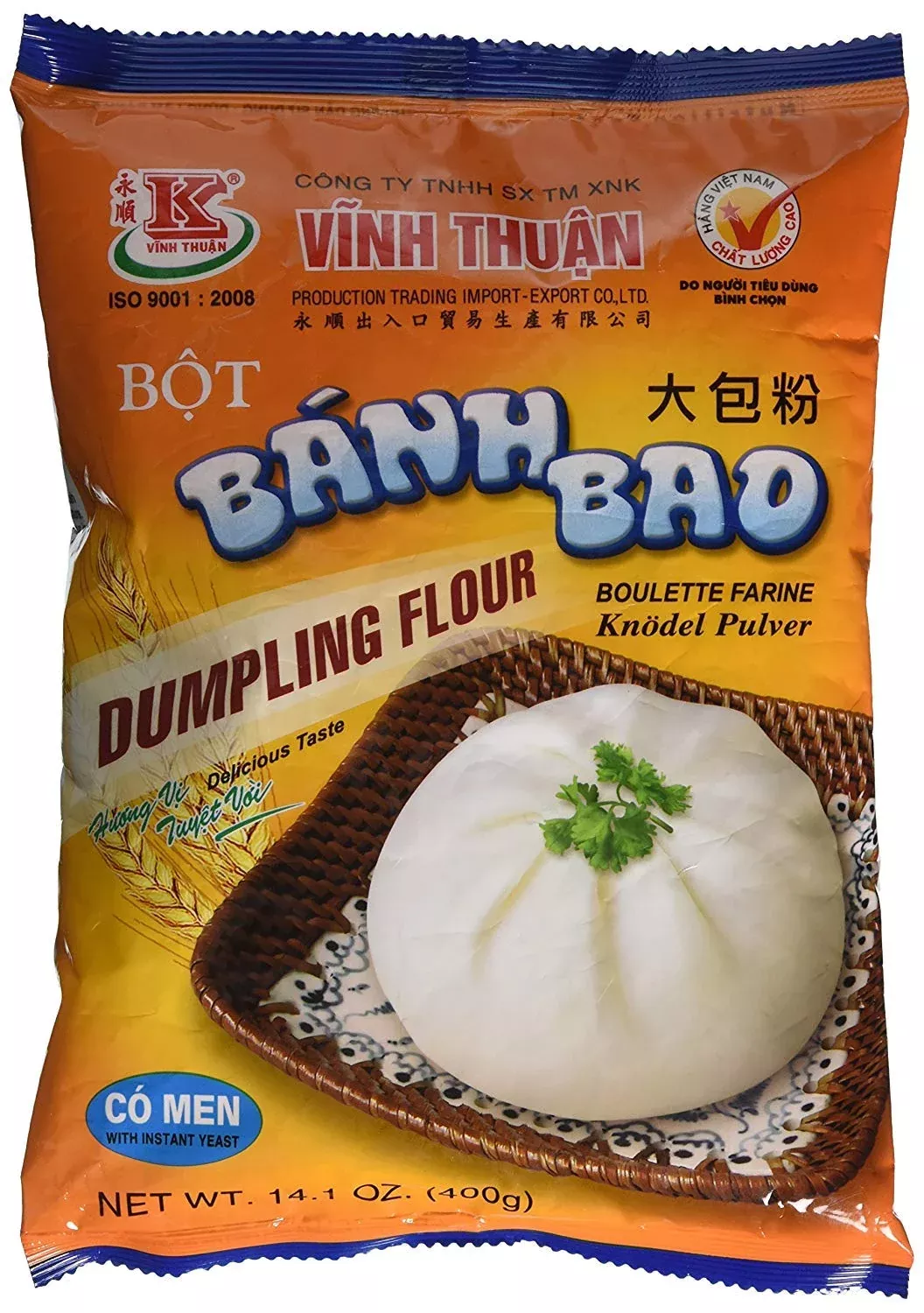 Vinh Thuan - Dumpling Flour - Banh Bao, 1 Bag (14.1 Oz)
