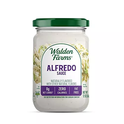 walden-farms-light-alfredo-sauce-12-oz-jar-thick-creamy-fresh-flavorful-vegan-pa Walden Farms Light Alfredo Sauce, 12 Oz Jar - Thick Creamy, Fresh And Flavorful, Vegan, Paleo Keto Friendly, Non-Dairy Milk Su
