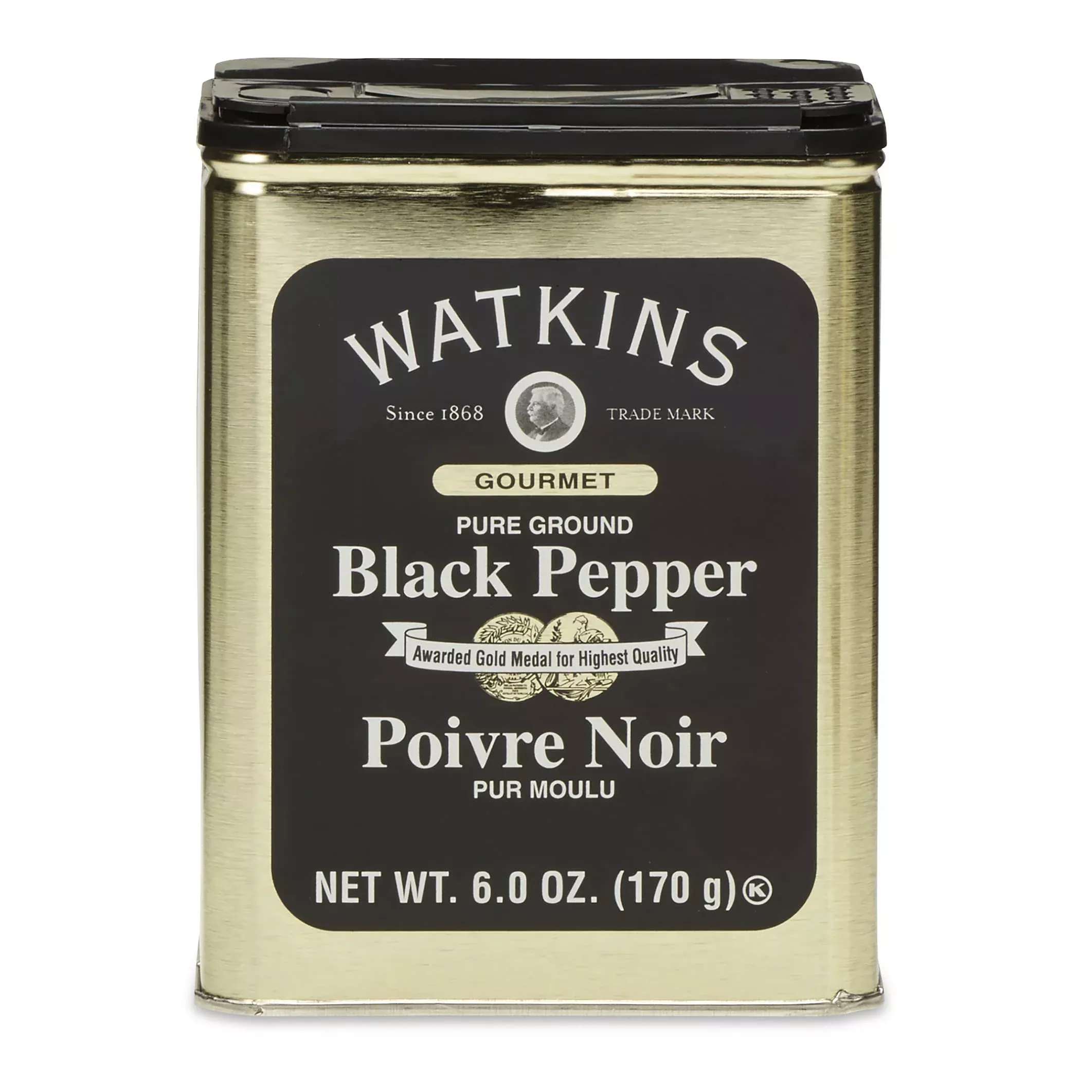 watkins-gourmet-spice-tin-pure-ground-black-pepper-6-oz-tin-1-pack Watkins Gourmet Spice Tin, Pure Ground Black Pepper, 6 Oz. Tin, 1-Pack