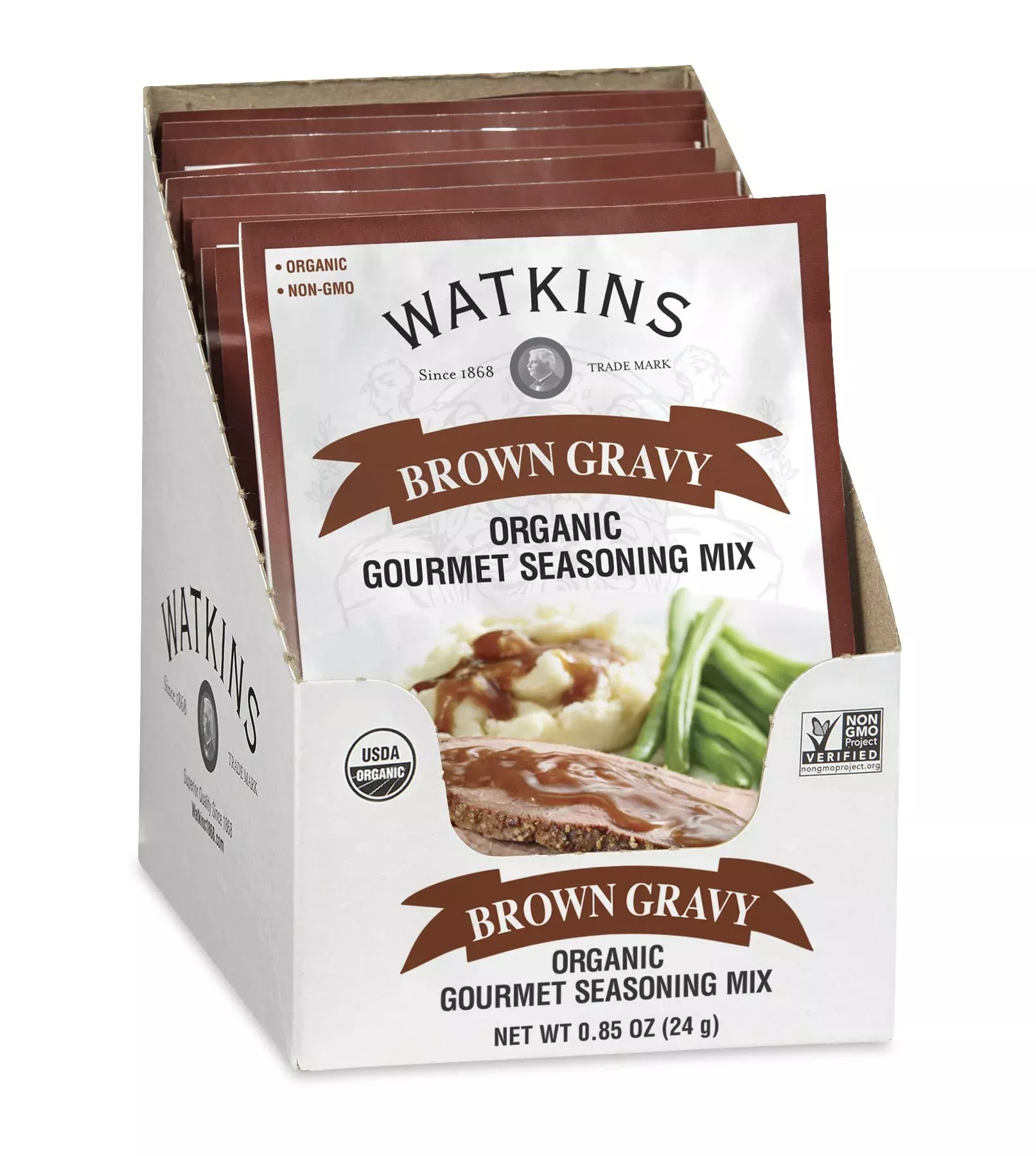 watkins-organic-brown-gravy-gourmet-seasoning-mix-0-85-oz-pack-12 Watkins Organic Brown Gravy Gourmet Seasoning Mix, 0.85 Oz (Pack Of 12)