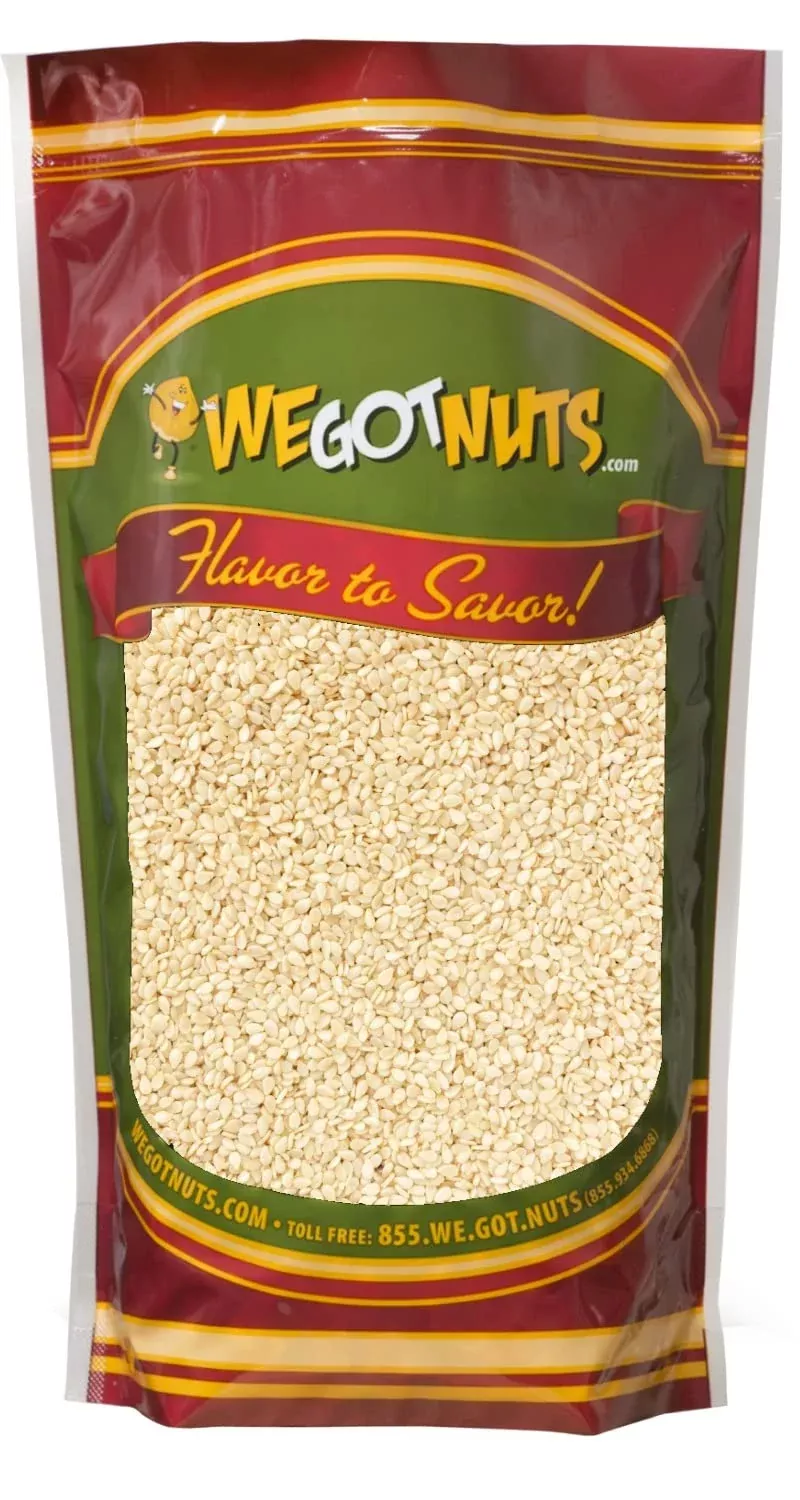 we-got-nuts-white-hulled-sesame-seeds-5-lbs-80oz-bag We Got Nuts White Hulled Sesame Seeds 5 Lbs (80Oz) Bag