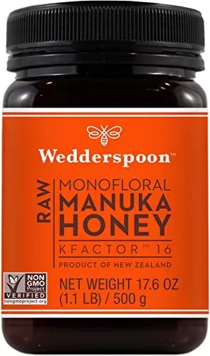 wedderspoon-raw-premium-manuka-honey-kfactor-16-17-6-oz-unpasteurized-genuine-ne Wedderspoon Raw Premium Manuka Honey, Kfactor 16, 17.6 Oz, Unpasteurized, Genuine New Zealand Honey, Traceable From Our Hives To