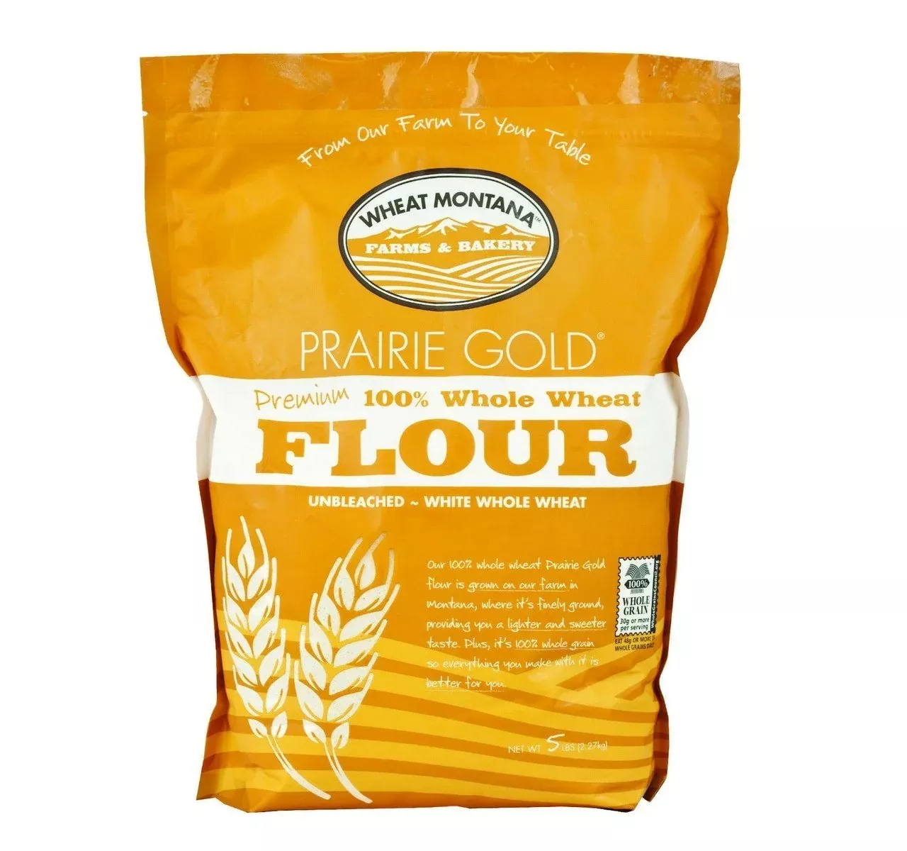 wheat-montana-prairie-gold-100-whole-wheat-flour-pack-two-5-lb-bags Wheat Montana Prairie Gold 100% Whole Wheat Flour (Pack Of Two - 5 Lb. Bags)