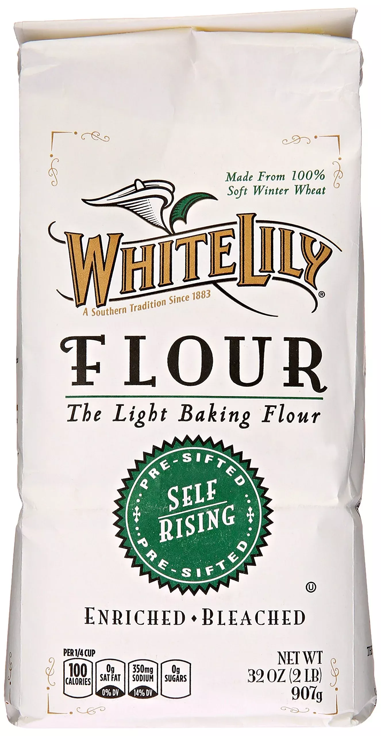 white-lily-self-rising-bleached-enriched-pre-sifted-flour-32-ounce White Lily Self-Rising Bleached Enriched Pre-Sifted Flour 32 Ounce
