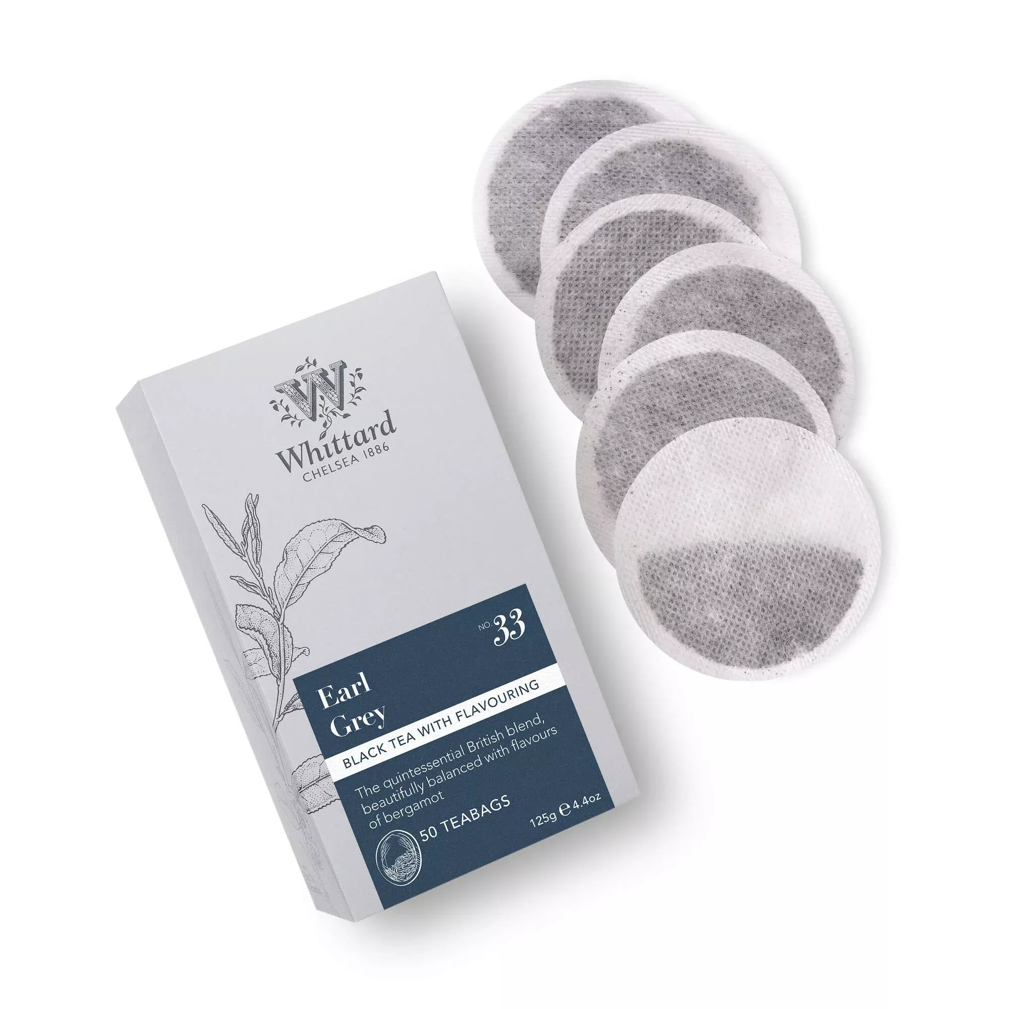 Whittard Tea Earl Grey 50 Traditional Teabags 125G