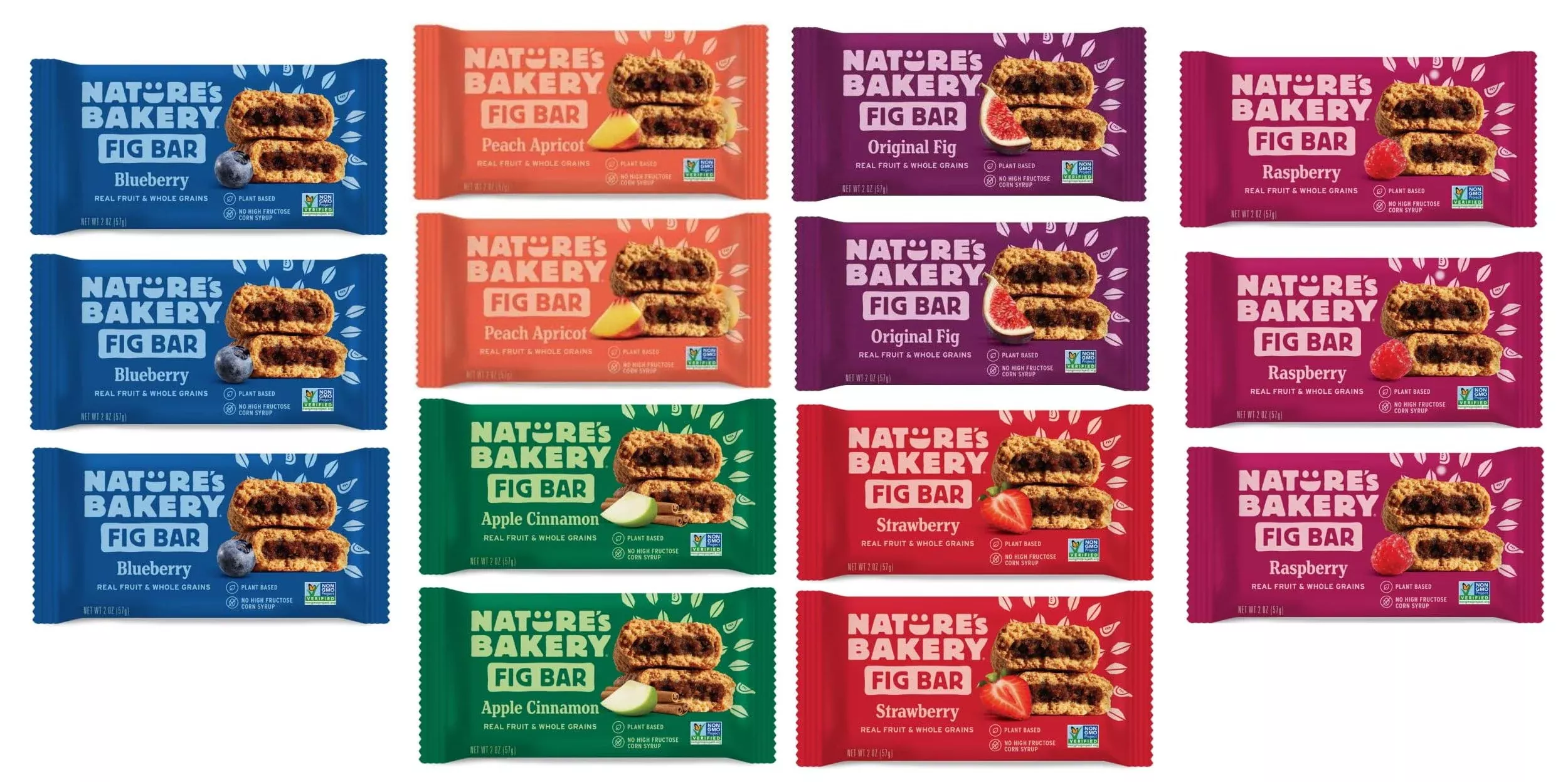 whole-wheat-fig-bars-variety-pack-ultimate-healthy-stone-ground-whole-wheat-fig- Whole Wheat Fig Bars, Variety Pack - Ultimate Healthy Stone Ground Whole Wheat Fig Bar (14 Count) Variety Pack Sampler, All Natu