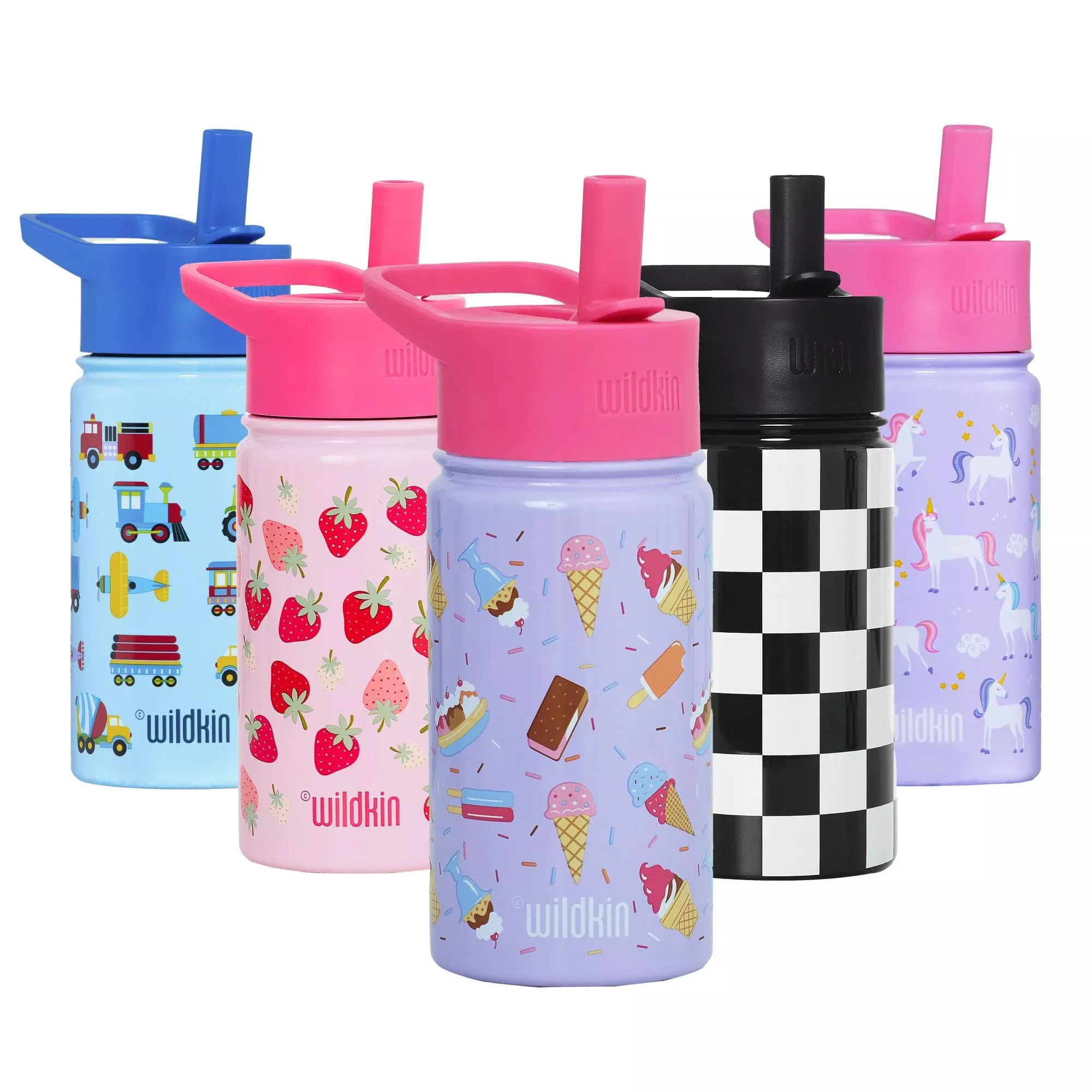 wildkin-kids-14-oz-reusable-bpa-free-stainless-steel-water-bottle-with-leak-proo Wildkin Kids 14 Oz Reusable Bpa-Free Stainless Steel Water Bottle With Leak Proof Lid For Boys & Girls, Insulated, Durable, And