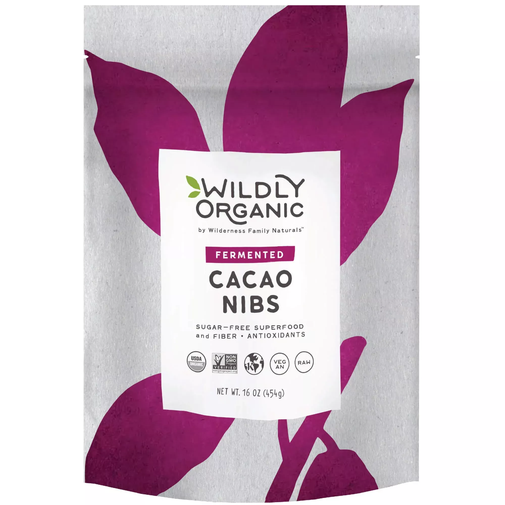 wildly-organic-fermented-cacao-nibs-16-oz-1-lb-bag-organic-non-alkalized-minimal Wildly Organic Fermented Cacao Nibs 16 Oz, 1 Lb Bag - Organic, Non-Alkalized, Minimally Processed, Raw, Non-Gmo, Kosher, Vegan,