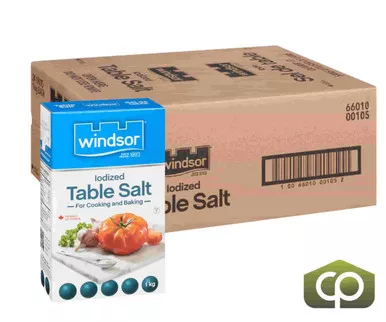 Windsor Salt Table Slim Pack - 1kg box (2.2 lbs) (24/Case) - Canadian Made