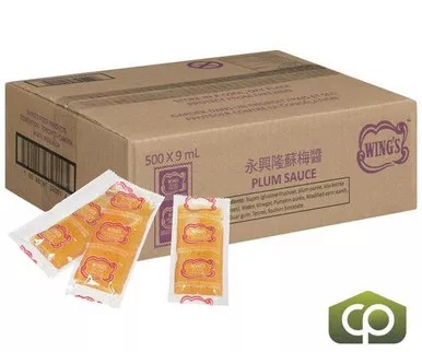 Wings Food Prod Sauce Plum Individual 11 GR/12.10 LBS (500/Case)- Canadian Made