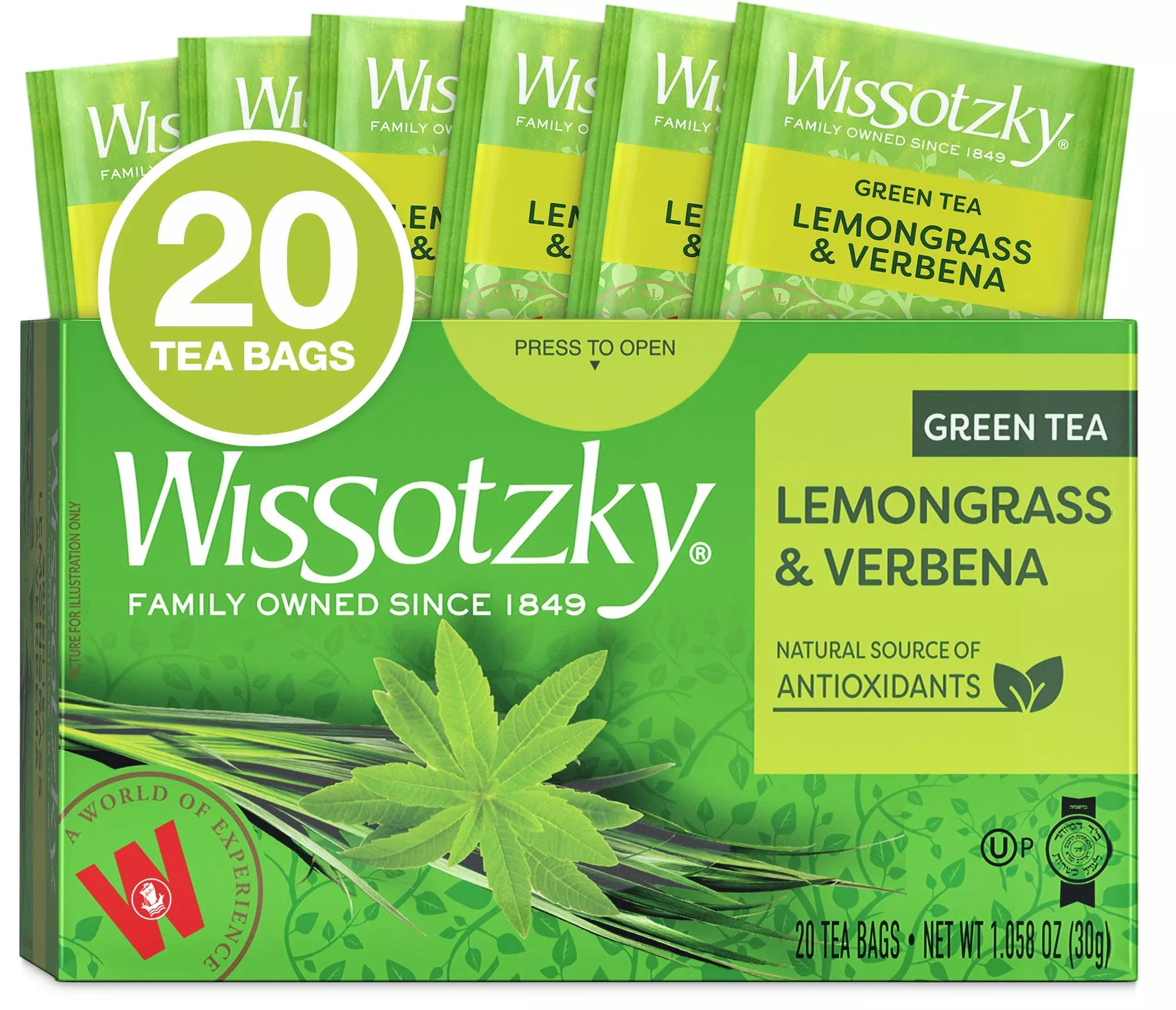 wissotzky-lemongrass-verbena-green-tea-20-tea-bags Wissotzky Lemongrass & Verbena Green Tea, 20 Tea Bags