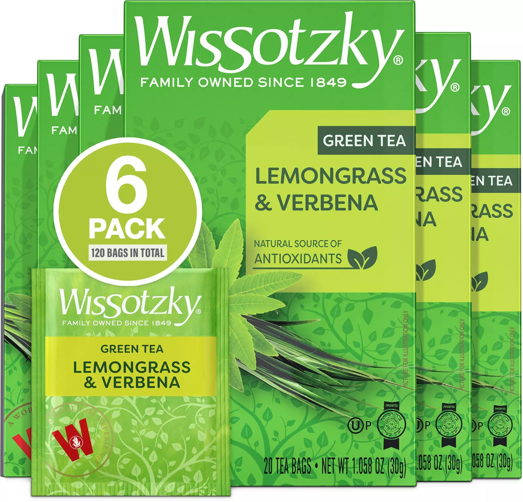 wissotzky-lemongrass-verbena-green-tea-6-pack-120-tea-bags Wissotzky Lemongrass & Verbena Green Tea (6 Pack - 120 Tea Bags)