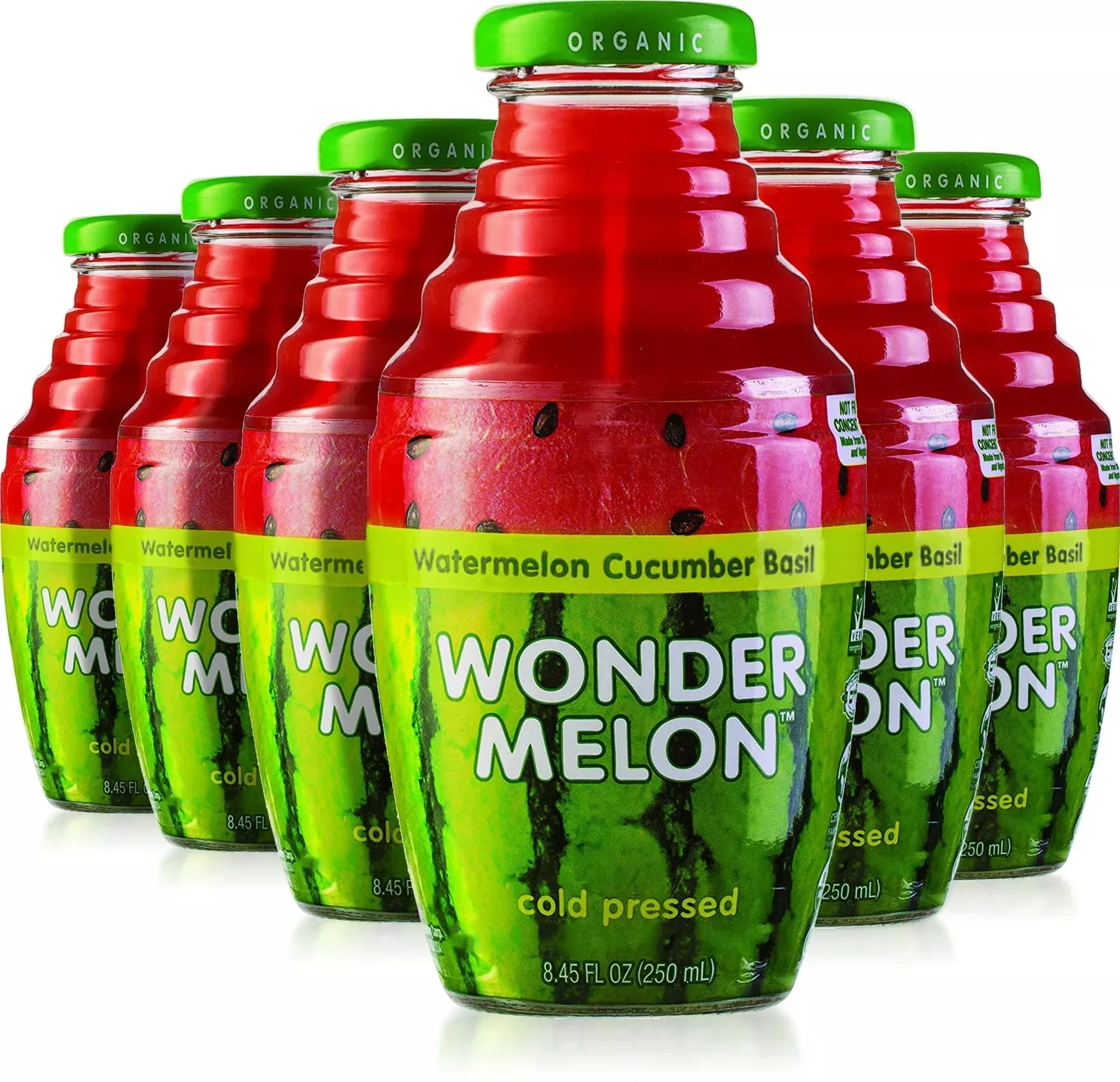 wonder-melon-organic-watermelon-juice-with-cucumber-basil-8-45oz-6-pack-100-juic Wonder Melon Organic Watermelon Juice With Cucumber & Basil, 8.45Oz (6 Pack) 100% Juice, Cold Pressed