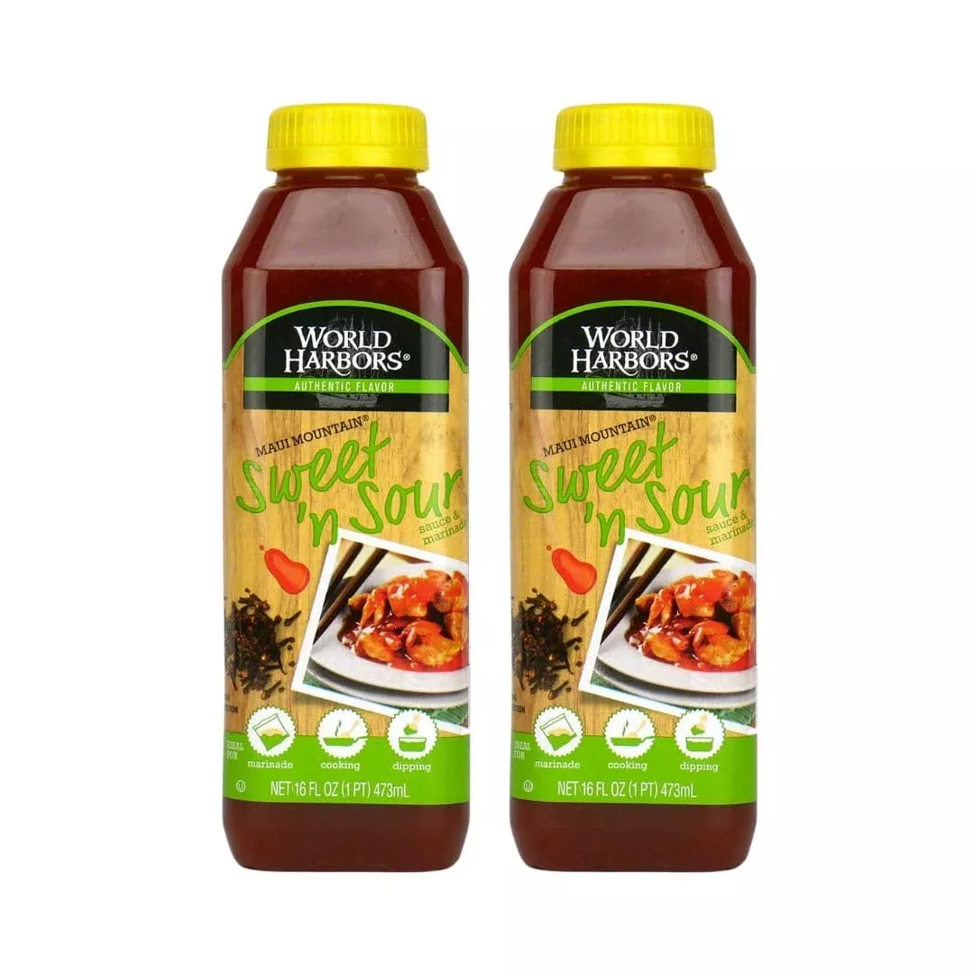 world-harbors-maui-sweet-sour-sauce-hawaii-style-perfect-dipping-dumplings-chick World Harbors Maui Sweet And Sour Sauce - Hawaii Style Perfect For Dipping, Dumplings, Chicken Nuggets, Various Meats Including