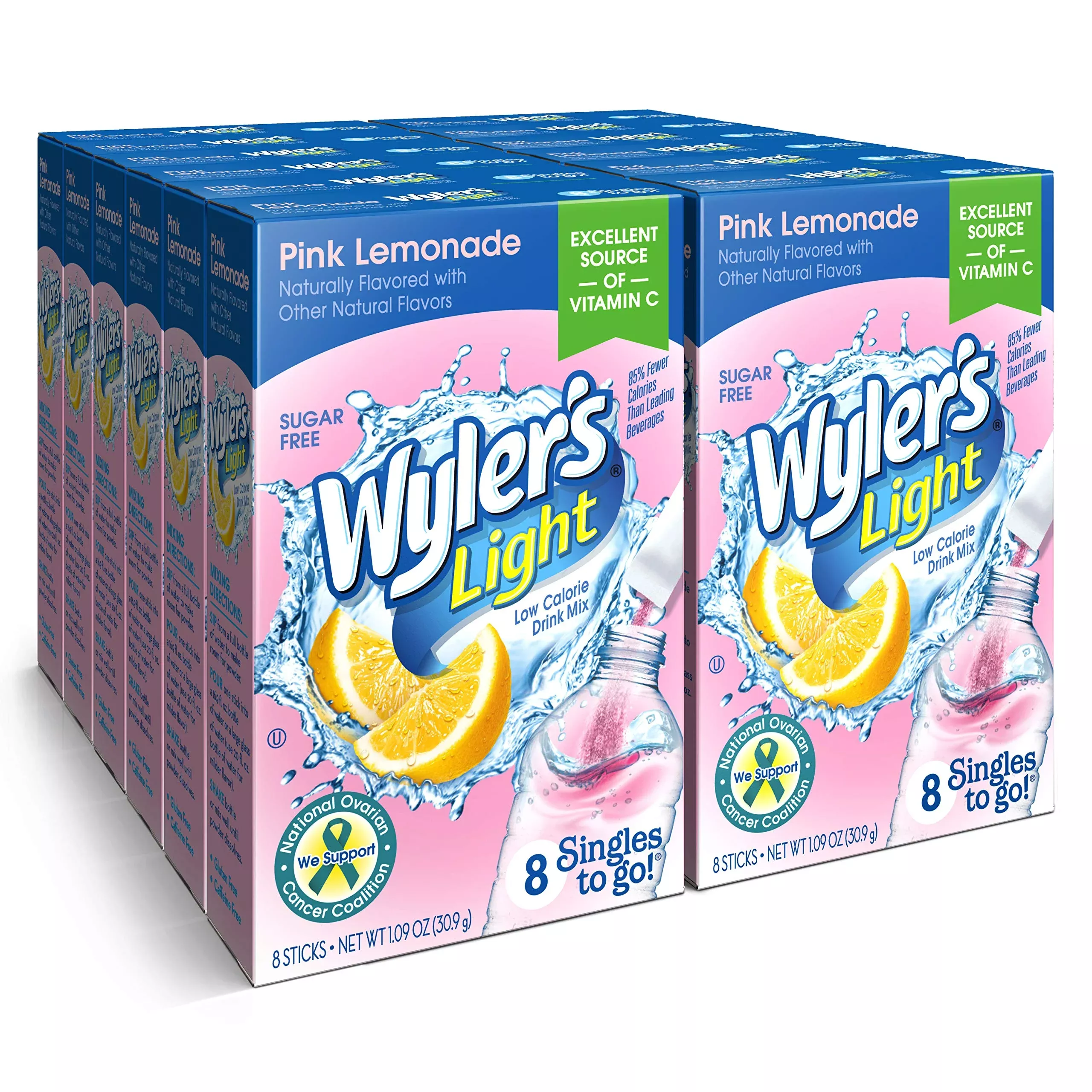 wyler-s-light-singles-to-go-powder-packets-water-drink-mix-pink-lemonade-96-sing Wyler'S Light Singles To Go Powder Packets, Water Drink Mix, Pink Lemonade, 96 Single Servings (Pack Of 12)