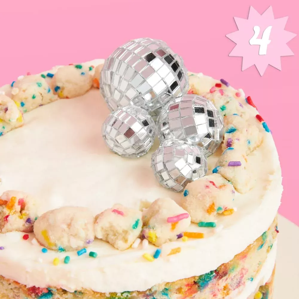 xo-fetti-disco-ball-cake-topper-4-pieces Xo, Fetti Disco Ball Cake Topper - 4 Pieces