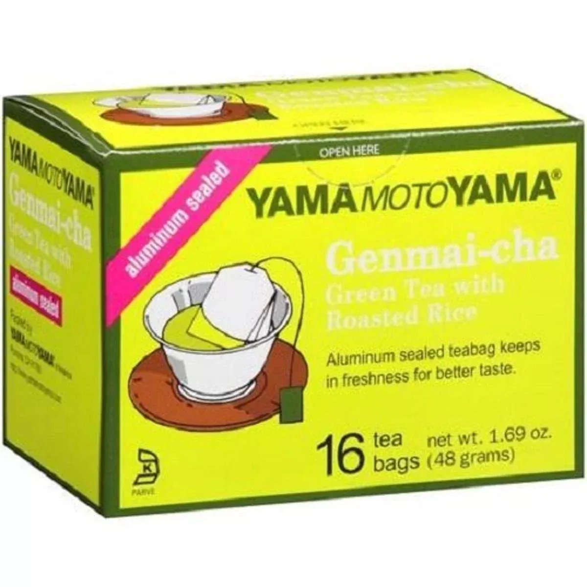 yamamotoyama-genmai-cha-green-tea-with-roasted-rice-16-tea-bags-1-69-ounce-boxes Yamamotoyama Genmai-Cha Green Tea With Roasted Rice, 16 Tea Bags 1.69-Ounce Boxes (Pack Of 12)