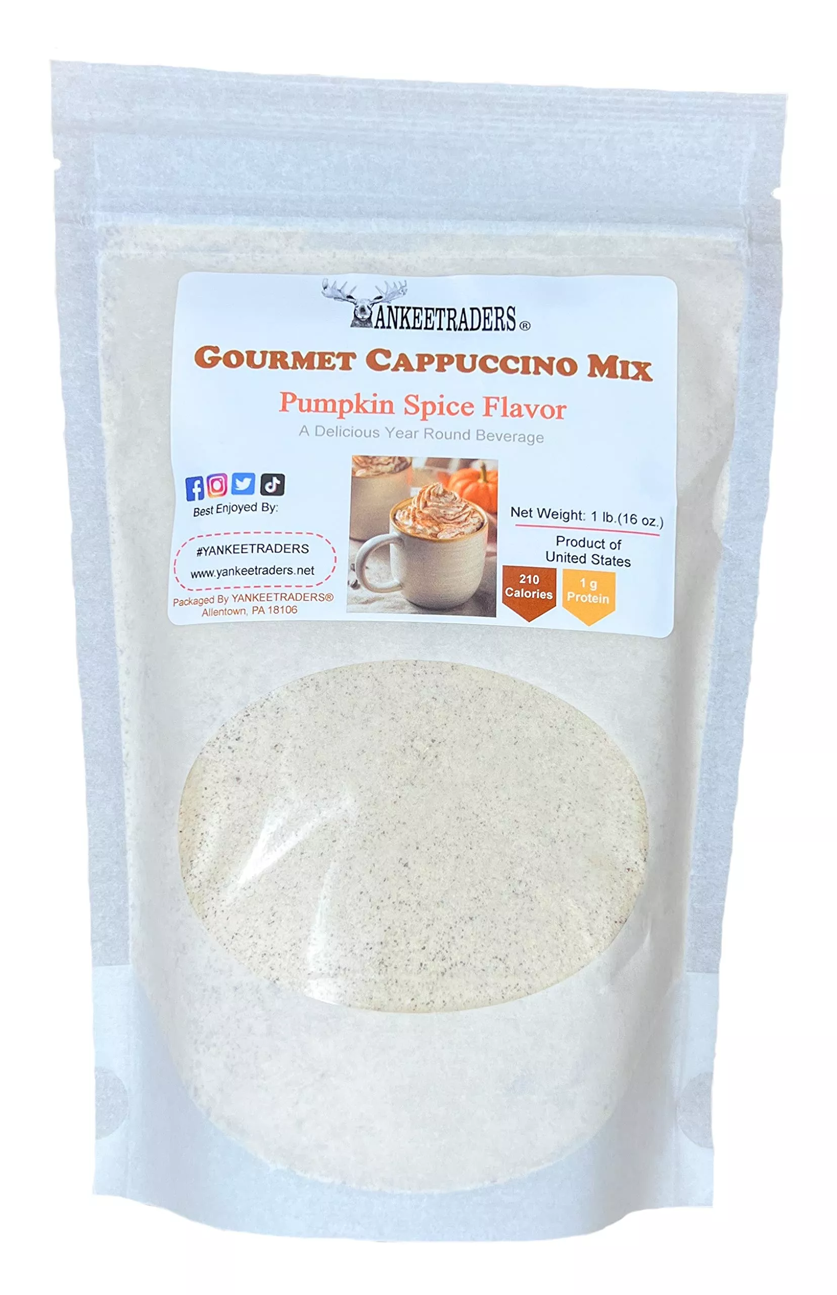 yankeetraders-pumpkin-spice-cappuccino-mix-1-pound Yankeetraders, Pumpkin Spice Cappuccino Mix, 1 Pound