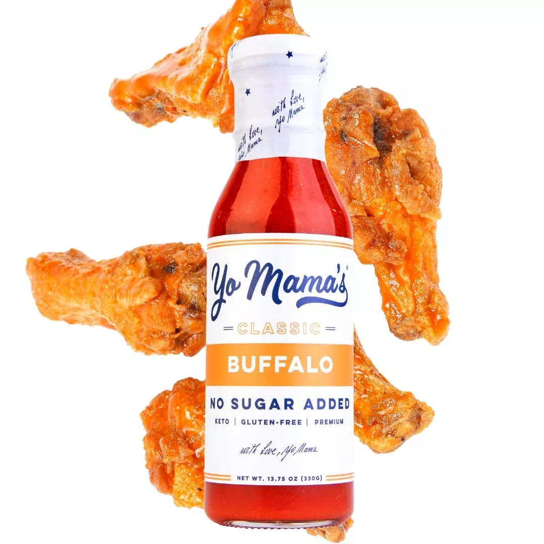 yo-mamas-foods-keto-buffalo-dipping-marinade-wing-sauce-pack-1-low-zero-carb-no- Yo Mamas Foods Keto Buffalo Dipping, Marinade & Wing Sauce - Pack Of (1) - Low-Zero Carb, No Sugar Added, Whole30, Paleo, Gluten
