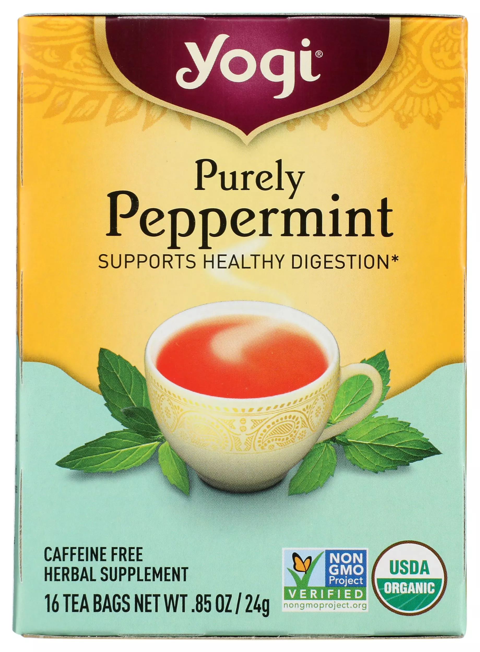 yogi-tea-purely-peppermint-16-count Yogi Tea, Purely Peppermint, 16 Count