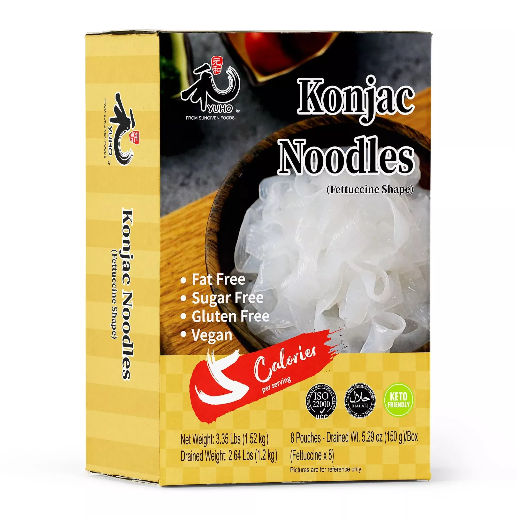 yuho-shirataki-konjac-fettuccine-8-pack-inside-vegan-low-calorie-food-gluten-fre Yuho Shirataki Konjac Fettuccine, 8 Pack Inside, Vegan, Low Calorie Food, Gluten Free, Fat Free, Keto Friendly, Low Carbs, Holid