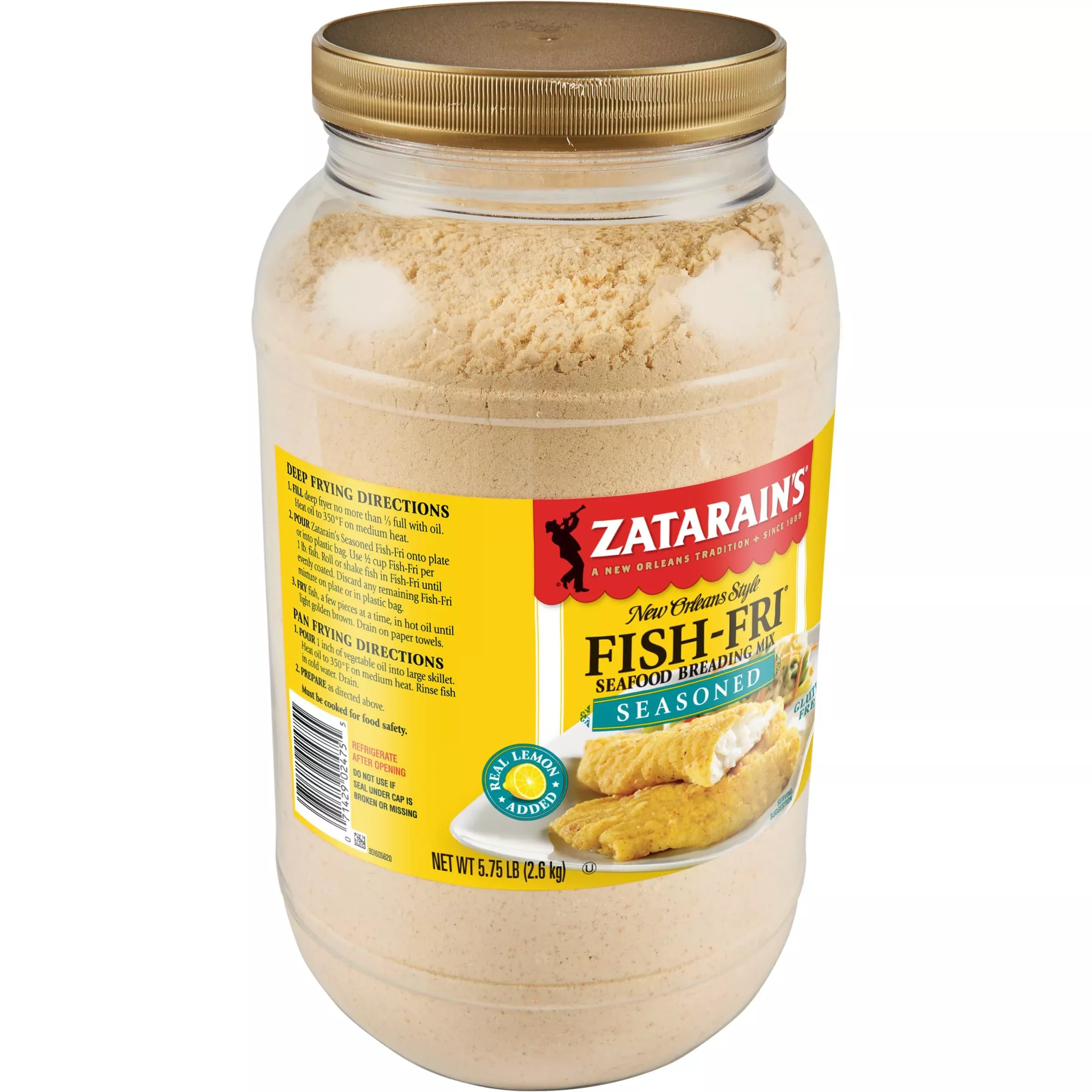 Zatarain'S Seasoned Fish Fri Seafood Breading Mix, 5.75 Lb