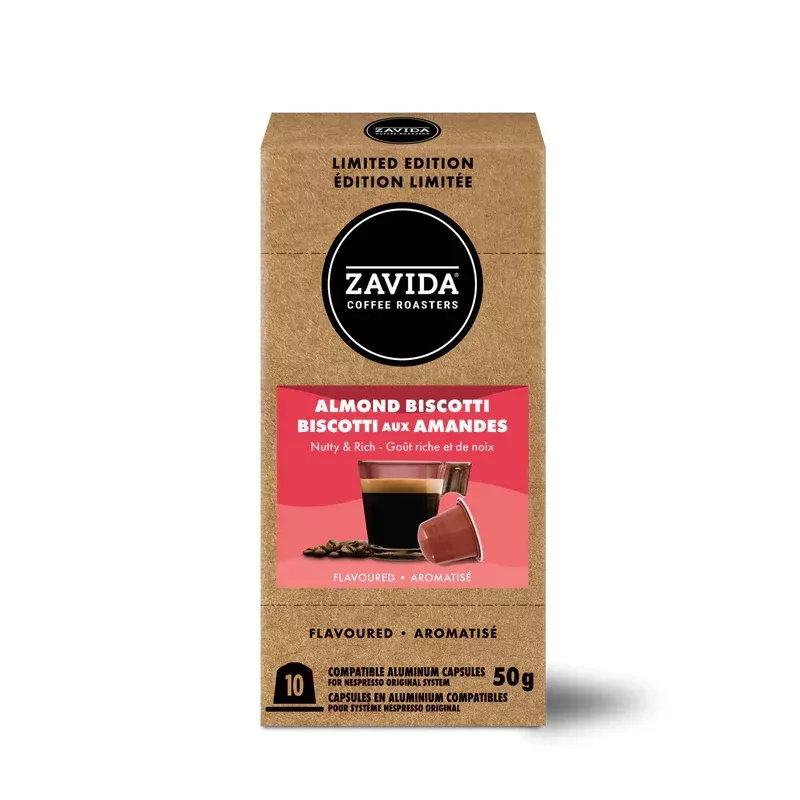 zavida-almond-biscotti-nespresso-compatible-10-pack Zavida - Almond Biscotti Nespresso Compatible 10 Pack