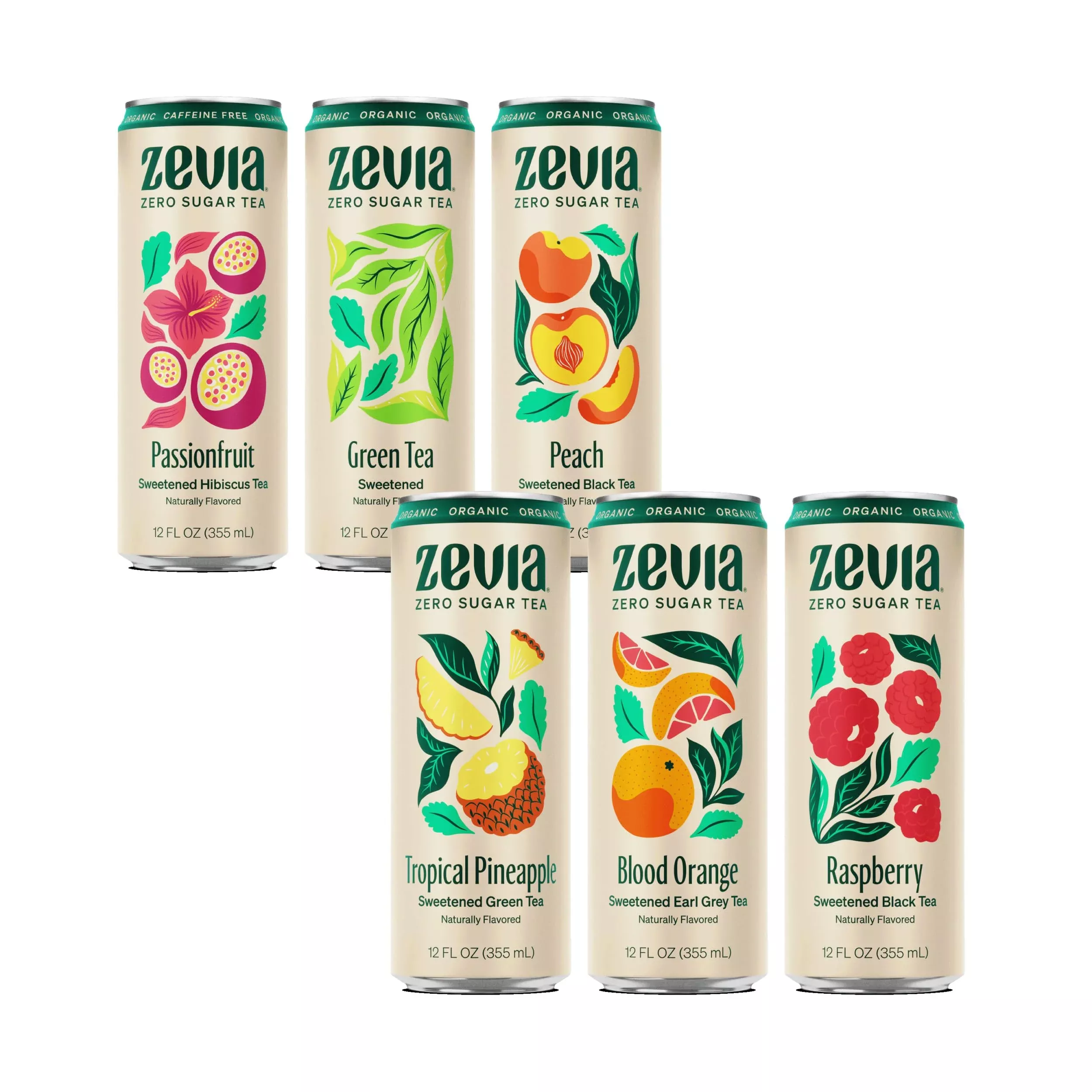 zevia-organic-sugar-free-iced-tea-tea-refresher-variety-pack-12-ounc Zevia Organic Sugar Free Iced Tea, Tea Refresher Variety Pack, 12 Ounc