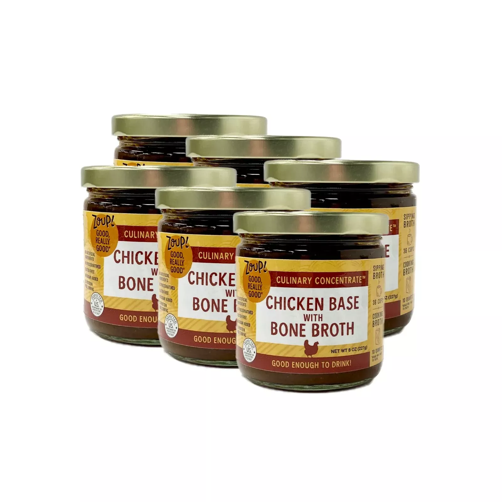 zoup-good-really-good-chicken-bone-broth-culinary-concentrate-keto-friendly-glut Zoup! Good, Really Good Chicken Bone Broth Culinary Concentrate - Keto-Friendly, Gluten Free, Sugar Free, Non-Gmo - Great For St