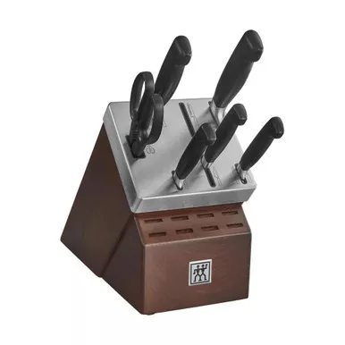 Zwilling Professional Four Star 7 Piece Knife Set with Self-Sharpening Wood Block